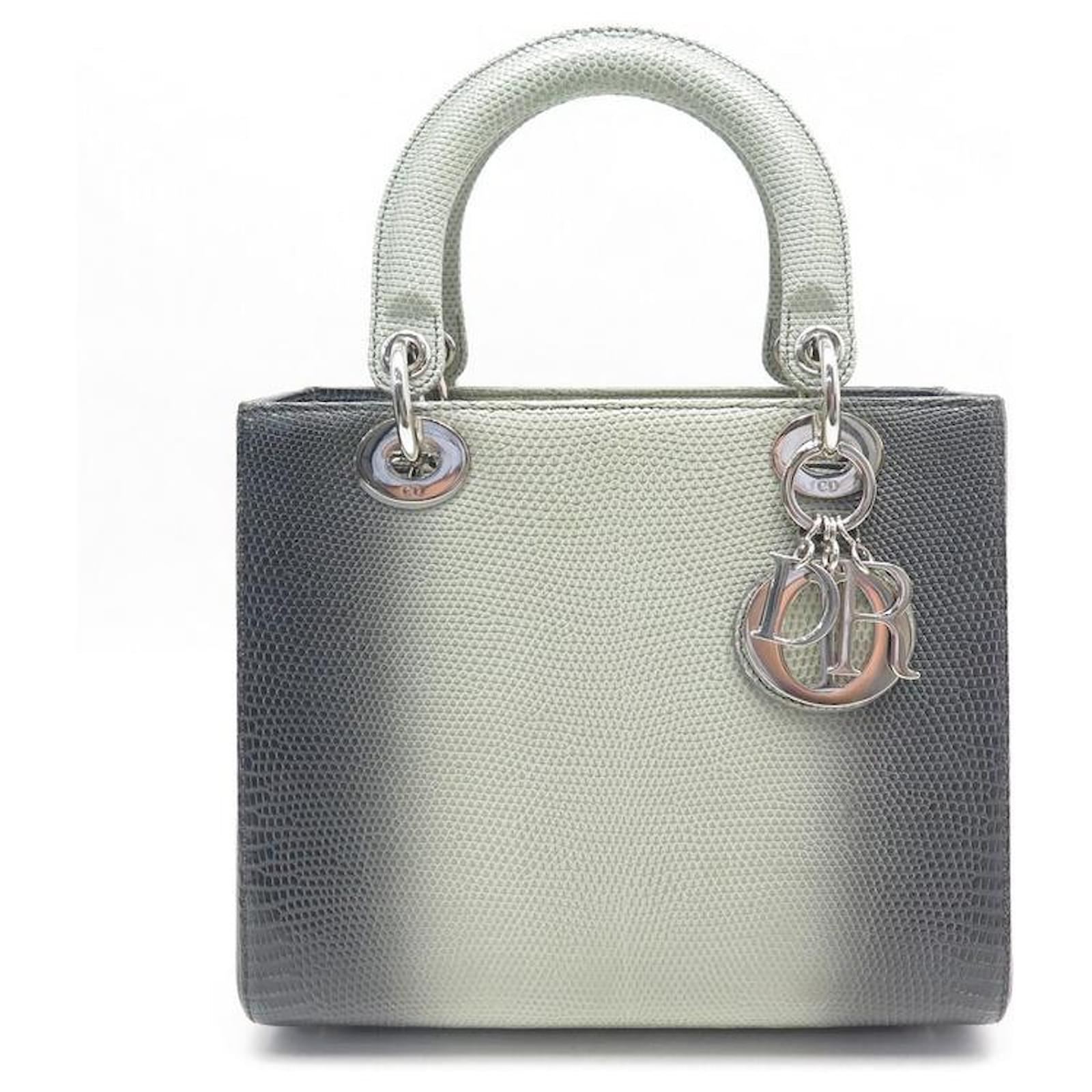 Pre-owned Lady Dior Embellished Tote Bag - Silver