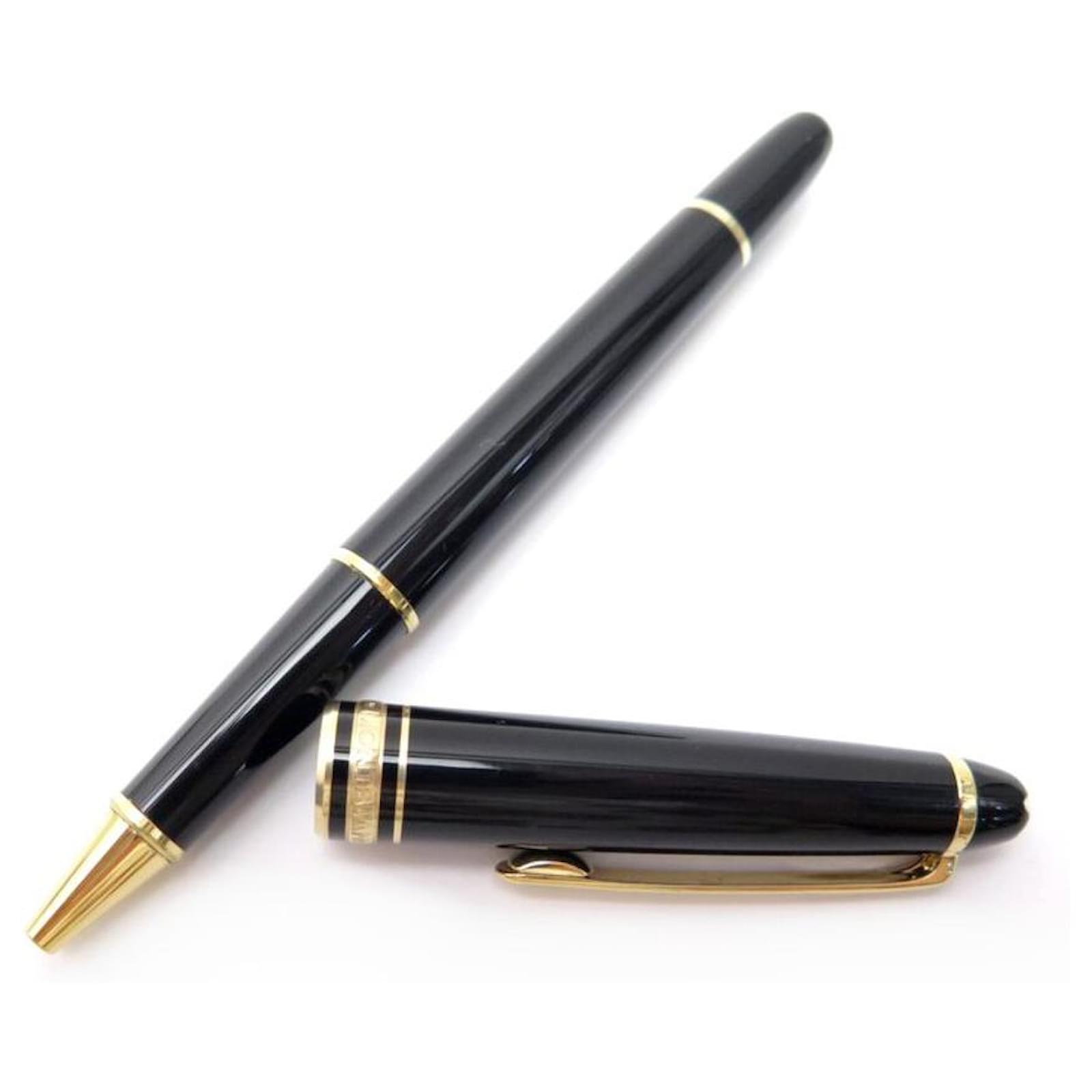 NEW MONTBLANC MEISTERSTUCK CLASSIC GOLDEN ROLLERBALL PEN BOX PEN Black