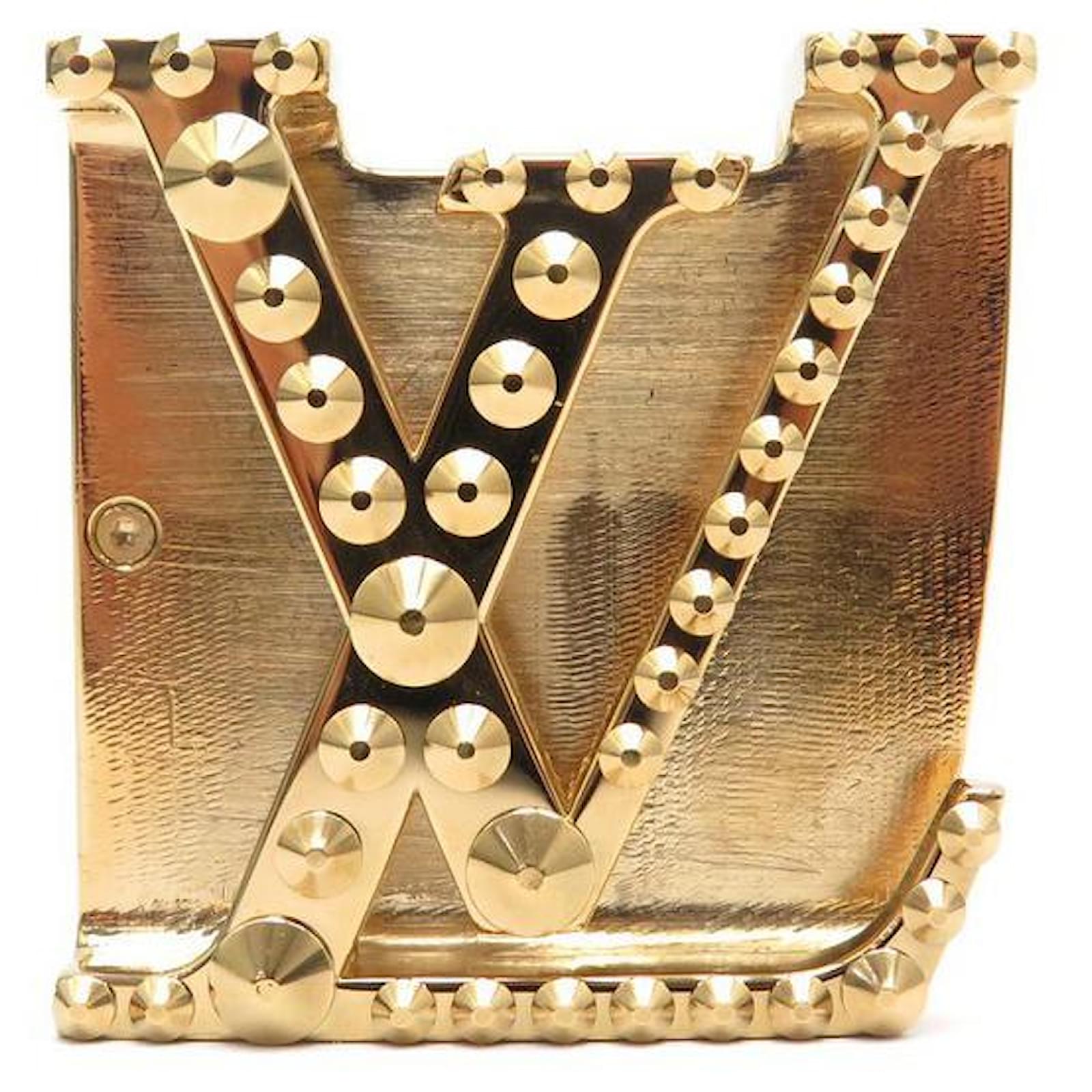 Belt Louis Vuitton logo LV gold
