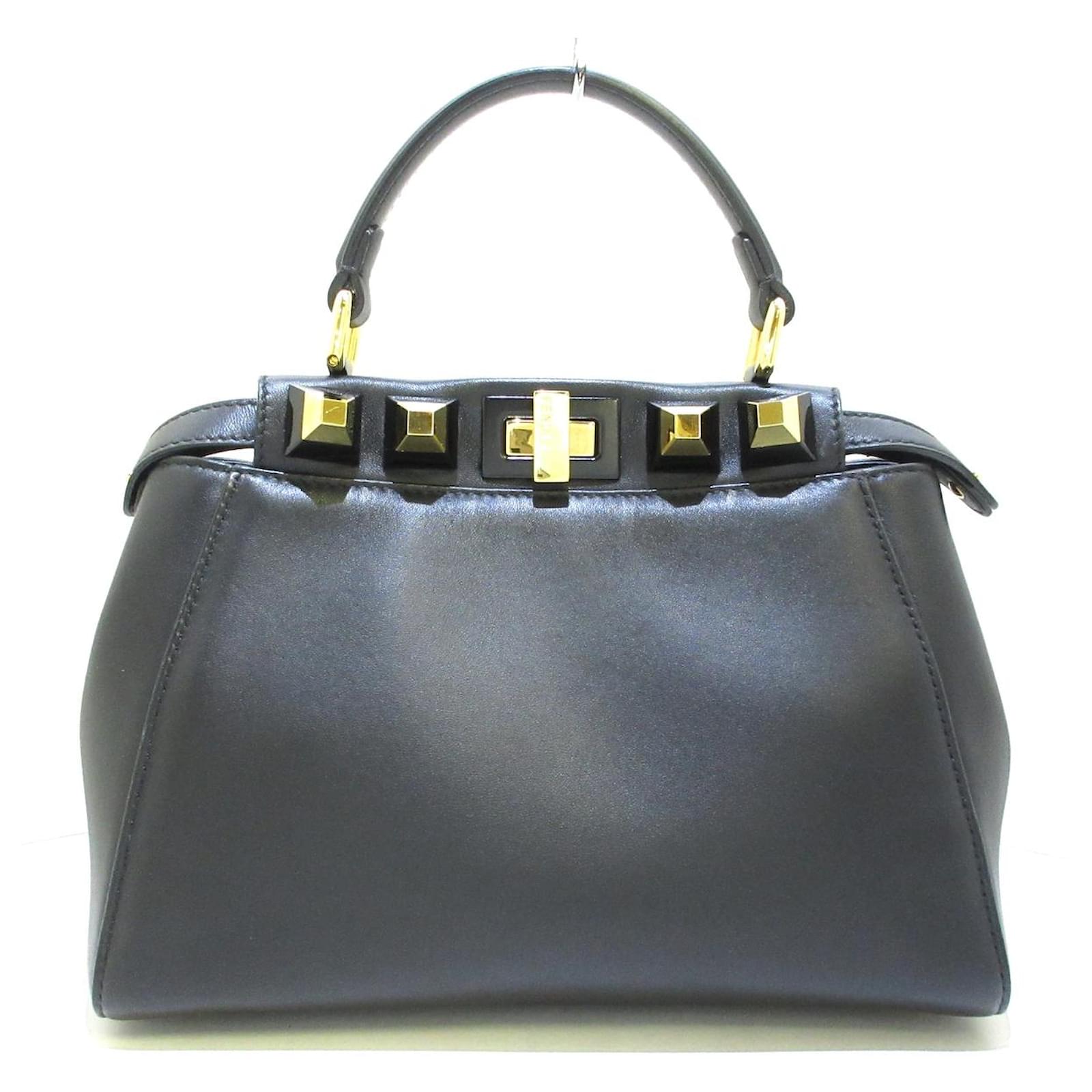 Fendi Peekaboo Black Leather Ref.566754 - Joli Closet