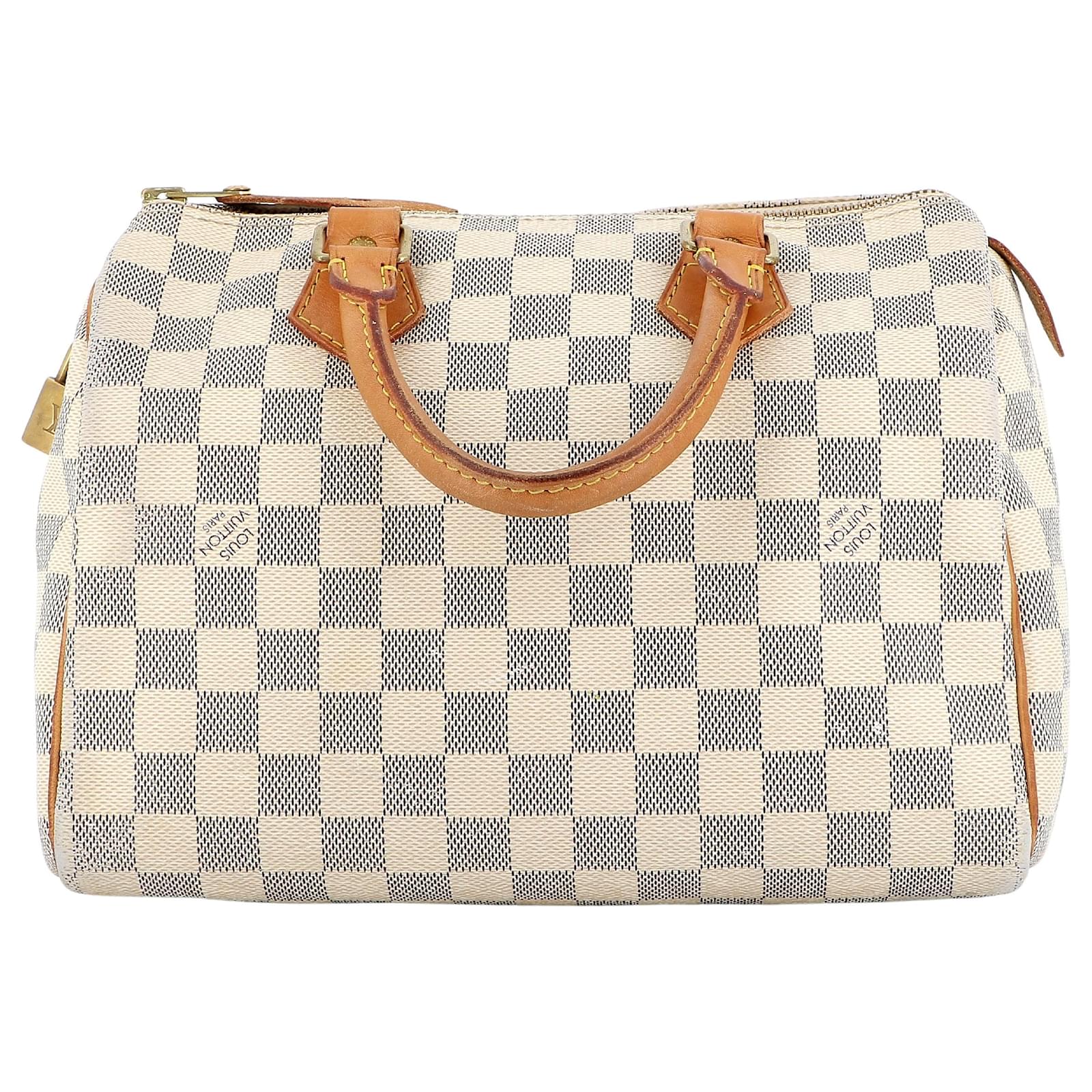 Louis Vuitton Louis Vuitton White Damier Azur canvas Speedy 25