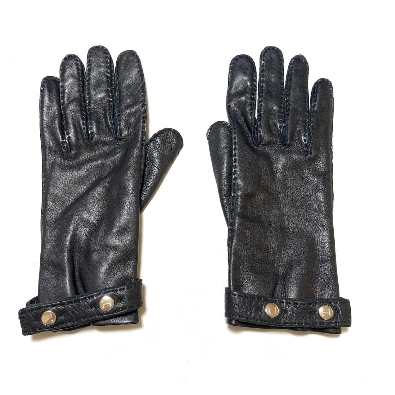 Hermès Gloves Black Leather ref.567905 - Joli Closet