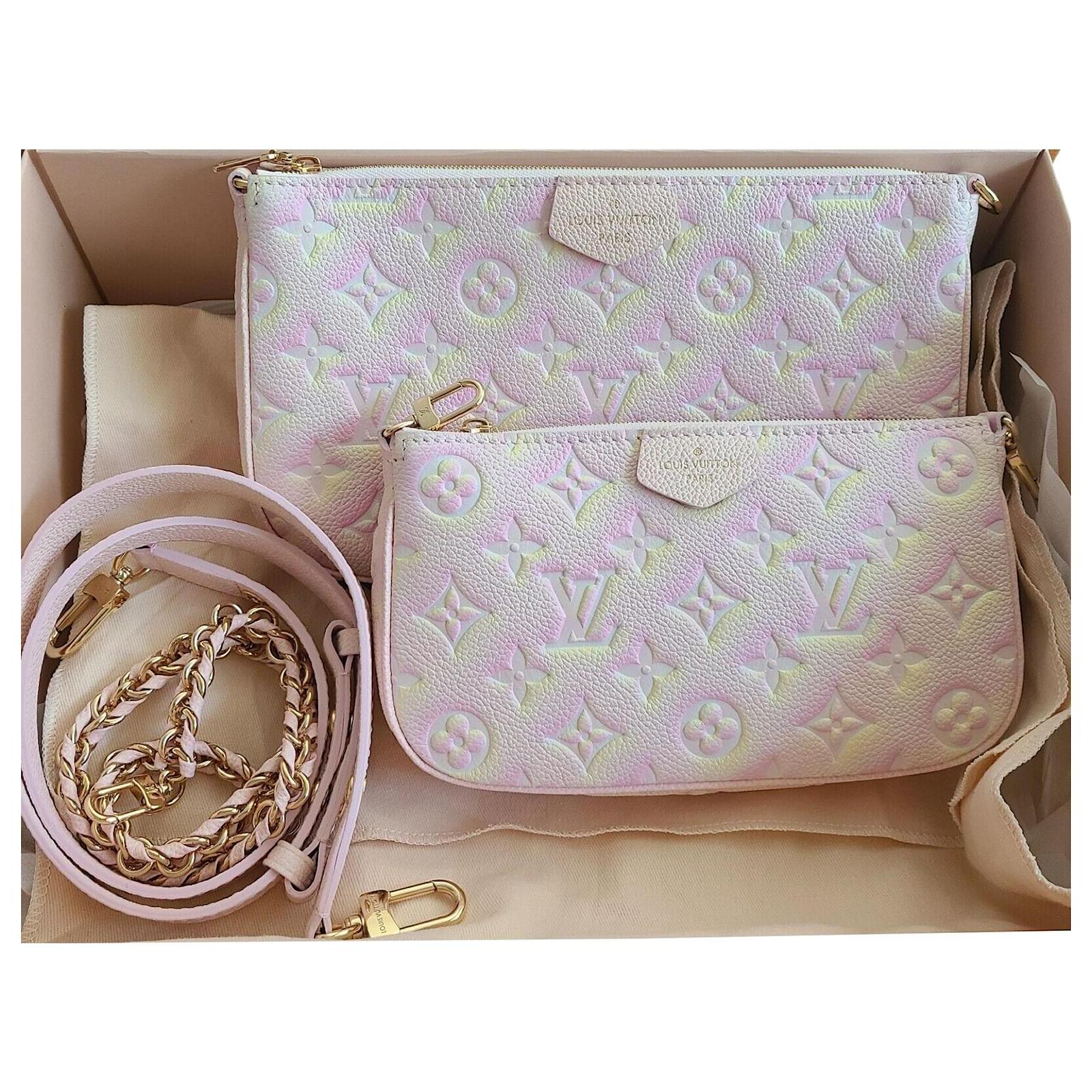 Louis Vuitton Multi pochette Rosa Amarelo Couro ref.568259 - Joli Closet