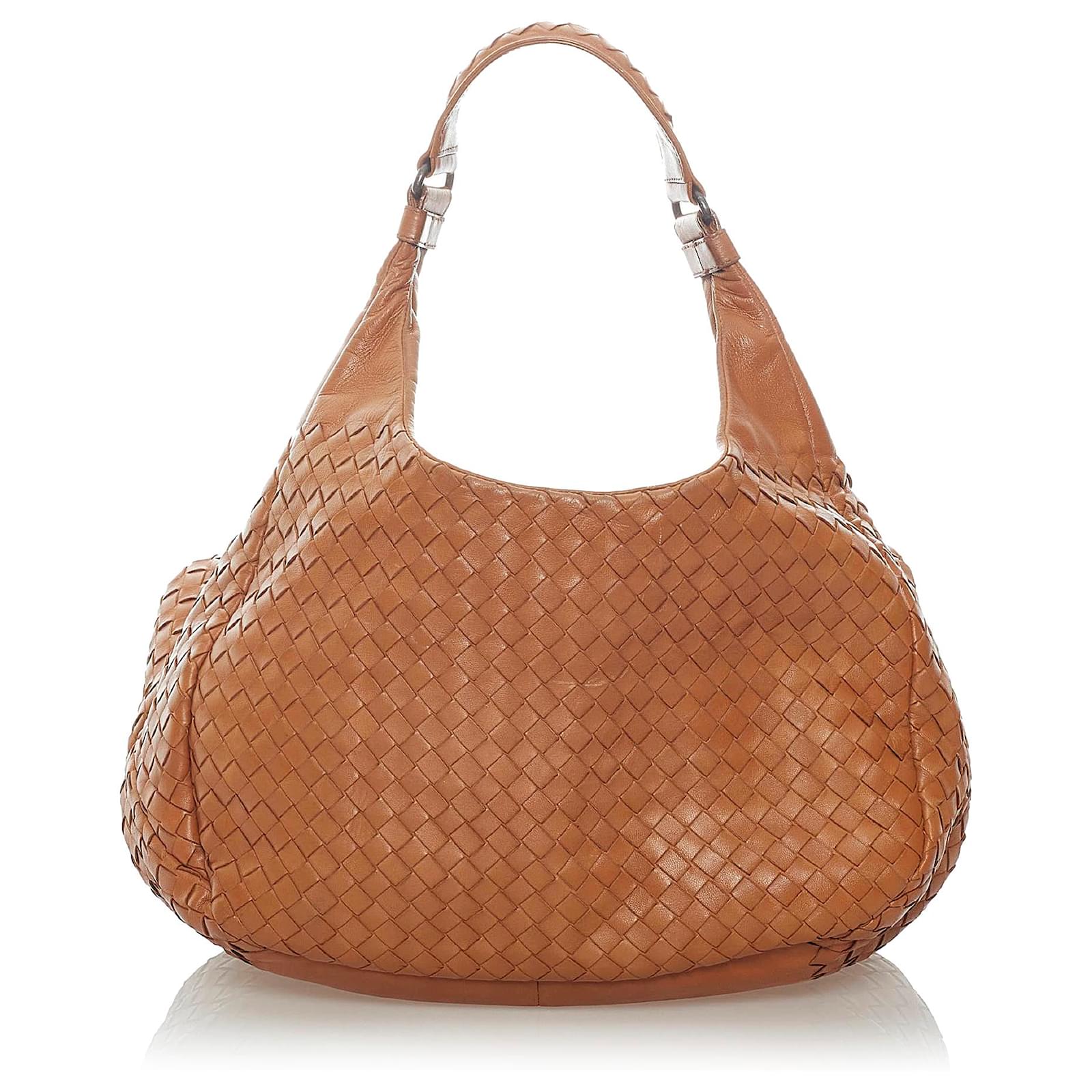 Bottega Veneta Campana Intrecciato Leather Hobo Bag