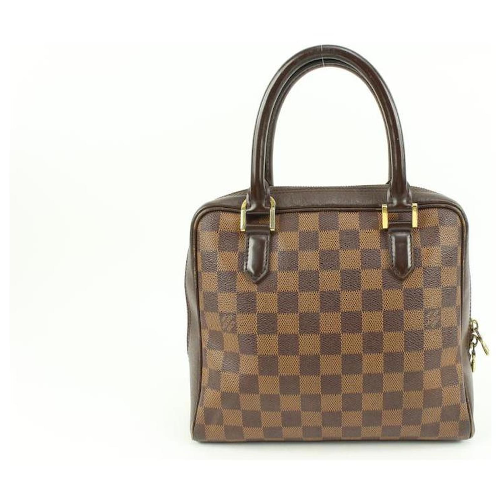 Louis Vuitton Discontinued Damier Ebene Brera Satchel Leather ref.569210 -  Joli Closet