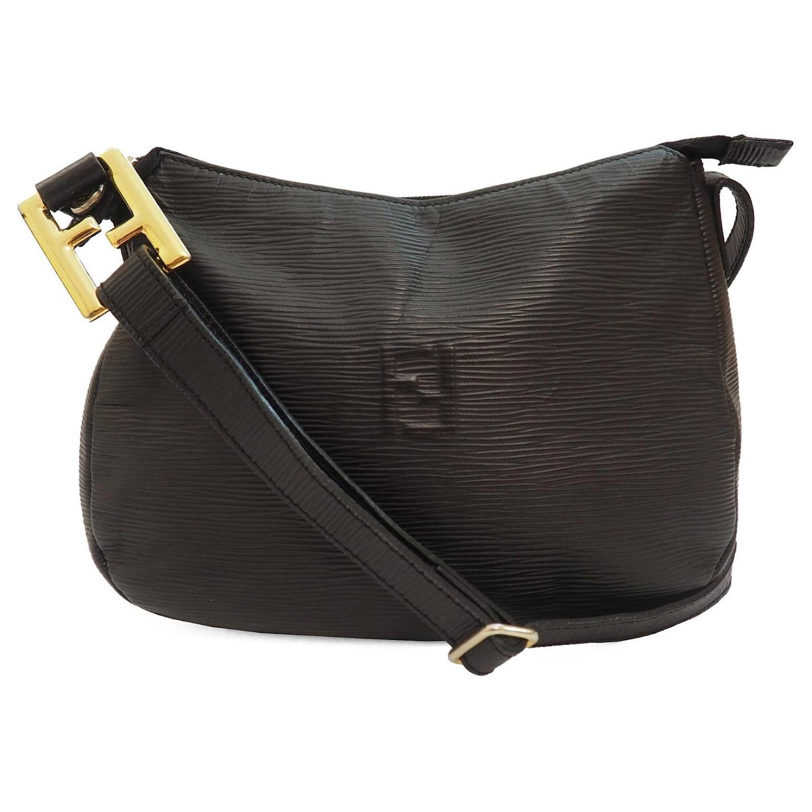 Fendi shoulder bag Brown Black Leather Cloth ref.1001490 - Joli Closet