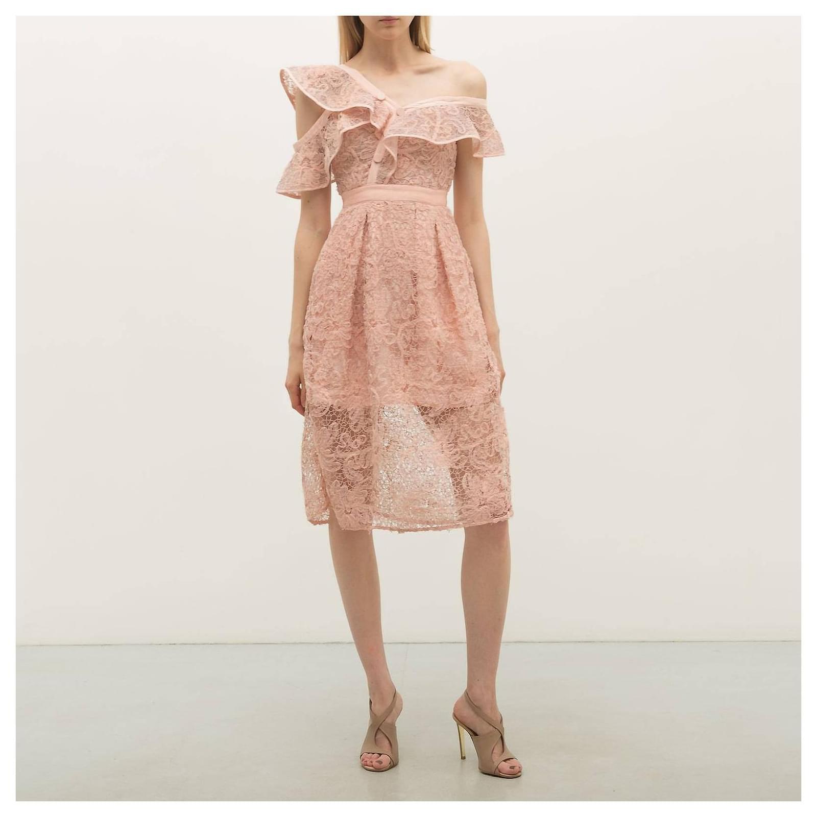 Floral Lace Dress Self Portrait Asymmetric Dress Self Portrait