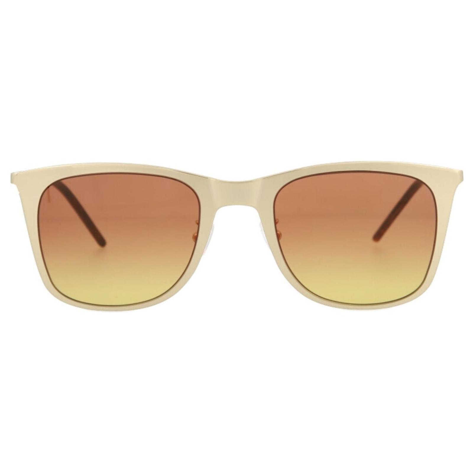 Saint Laurent Square-Frame Metal Sunglasses Golden Metallic ref.570173 ...
