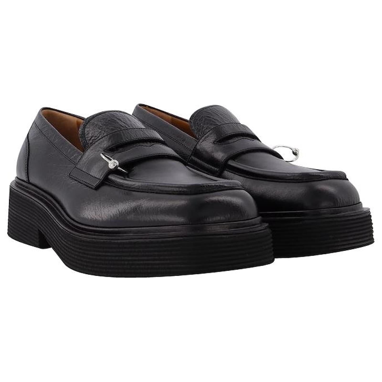 【MARNI】Piercing Loafers Black Black leather Piercing 2.0 chunky loafer | Marni