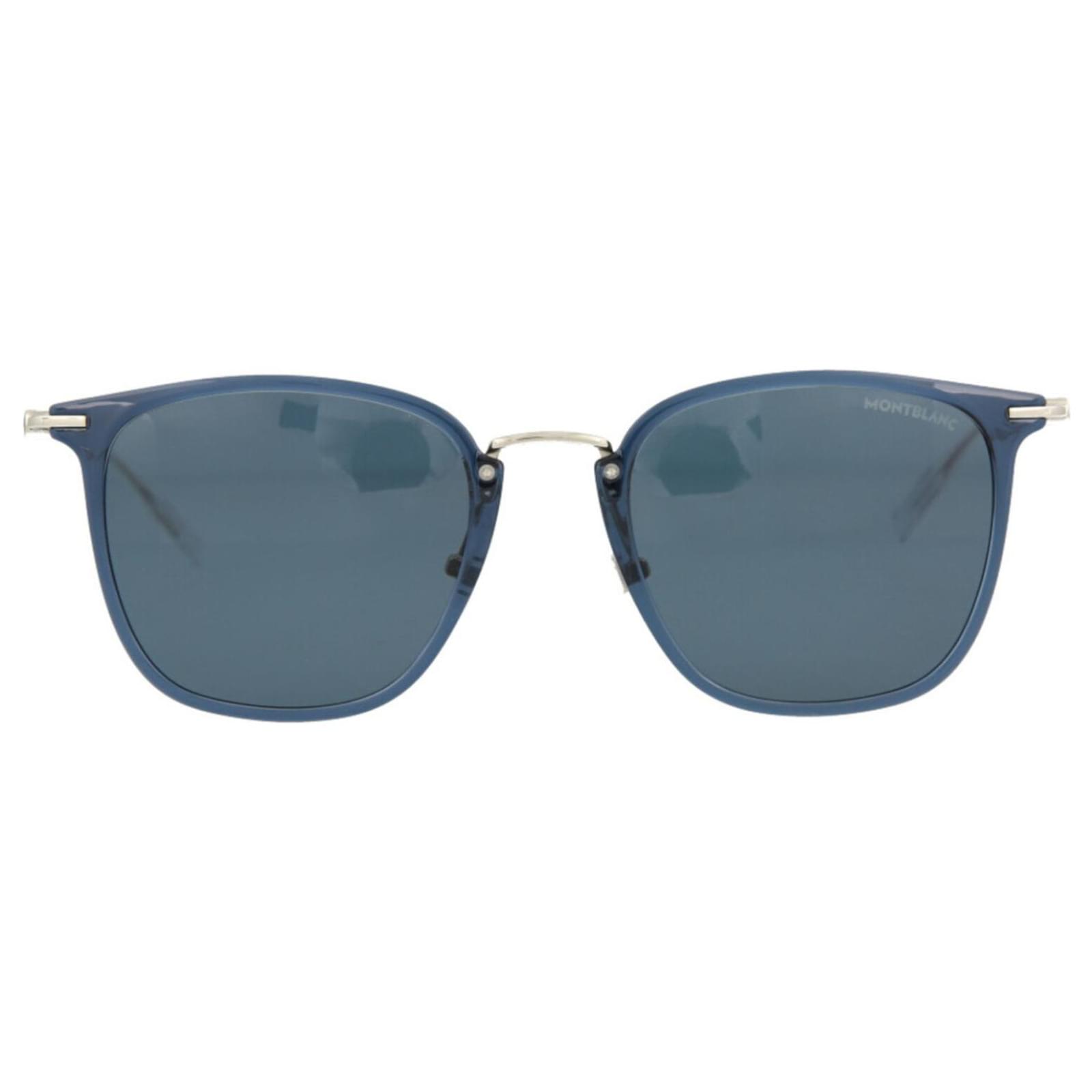 Montblanc Square-Frame Injection Sunglasses Blue ref.570357 - Joli Closet