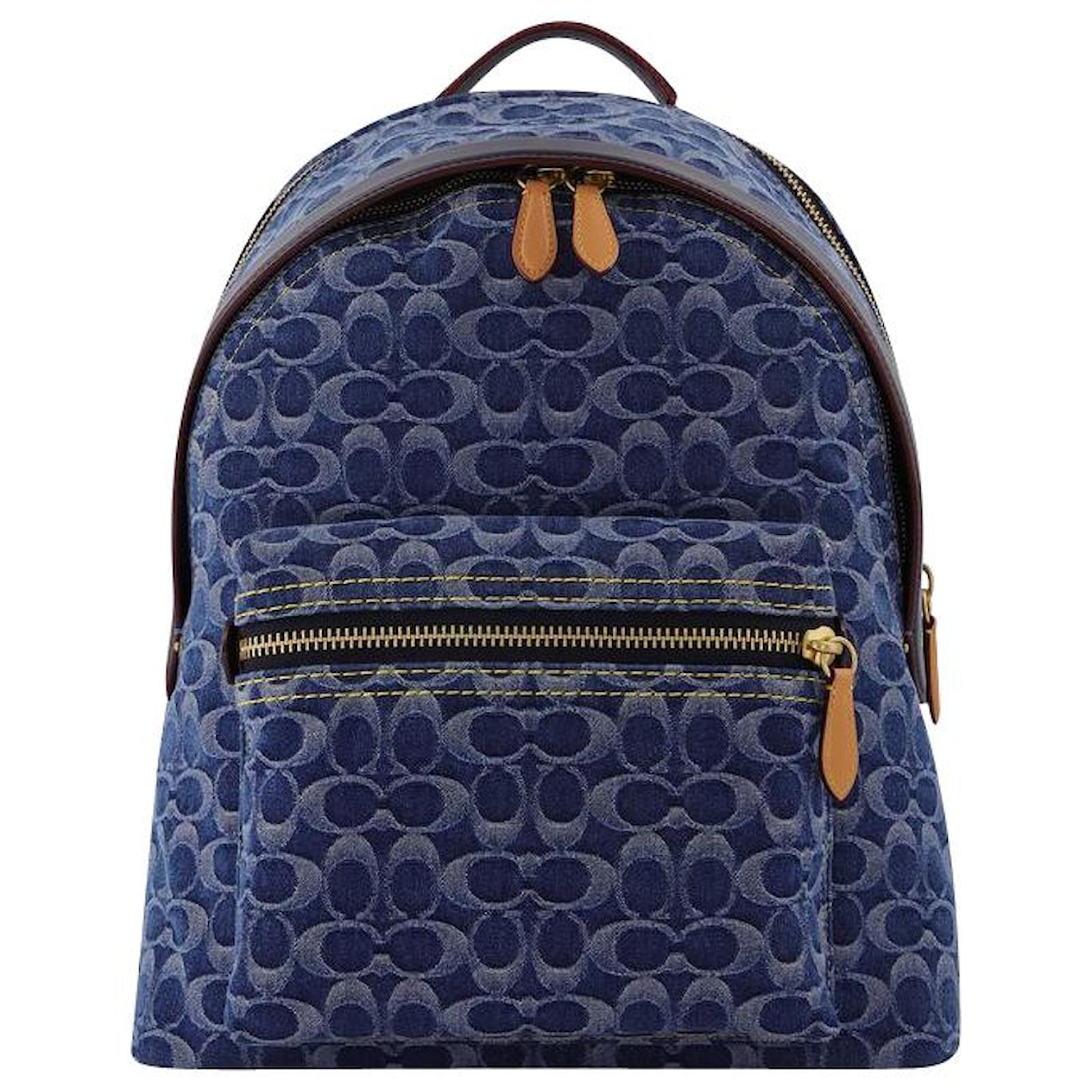Coach Charter Backpack In Denim Signature Blue Cloth  - Joli  Closet