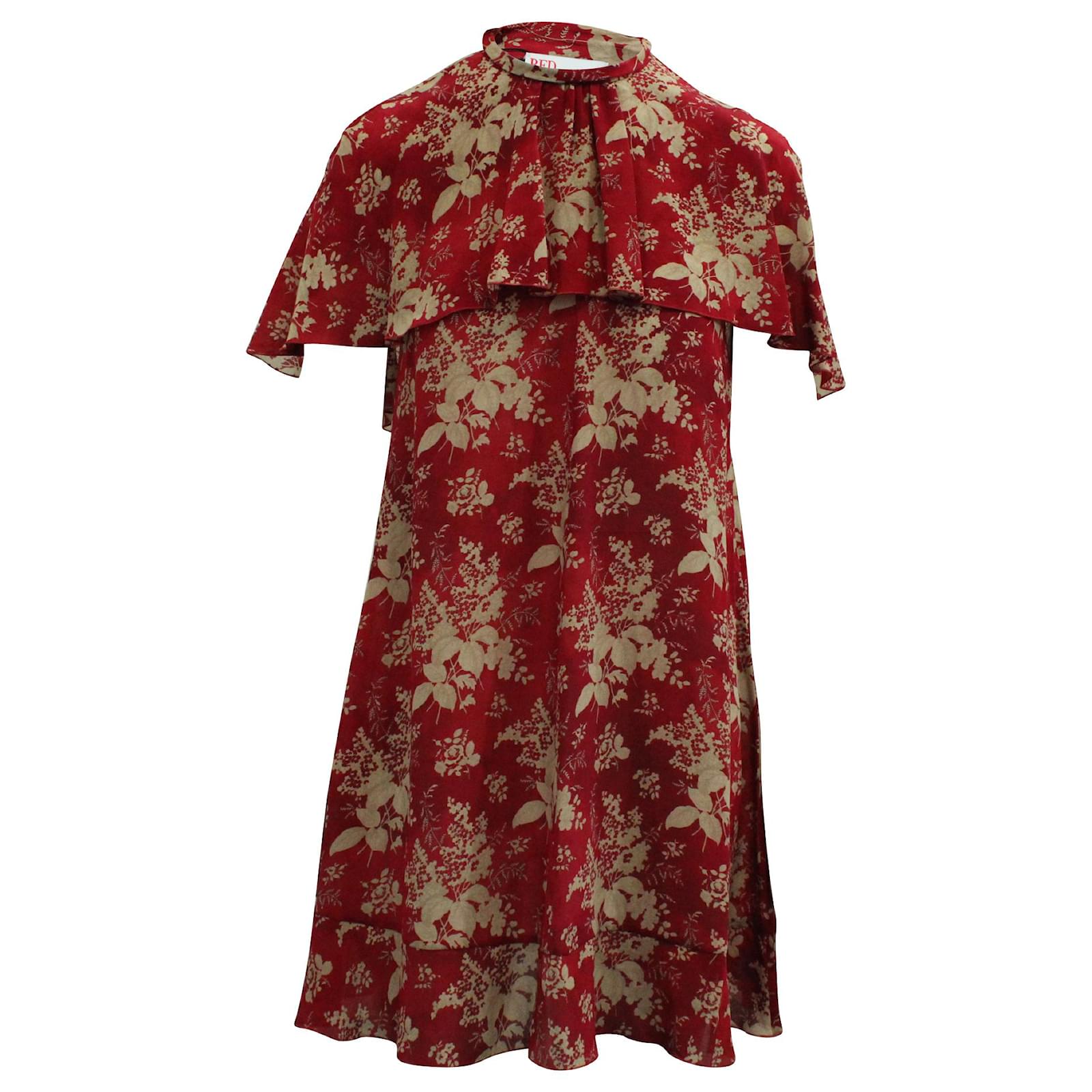 Red Valentino Floral Tapestry Printed Dress Red ref.570795 Joli Closet