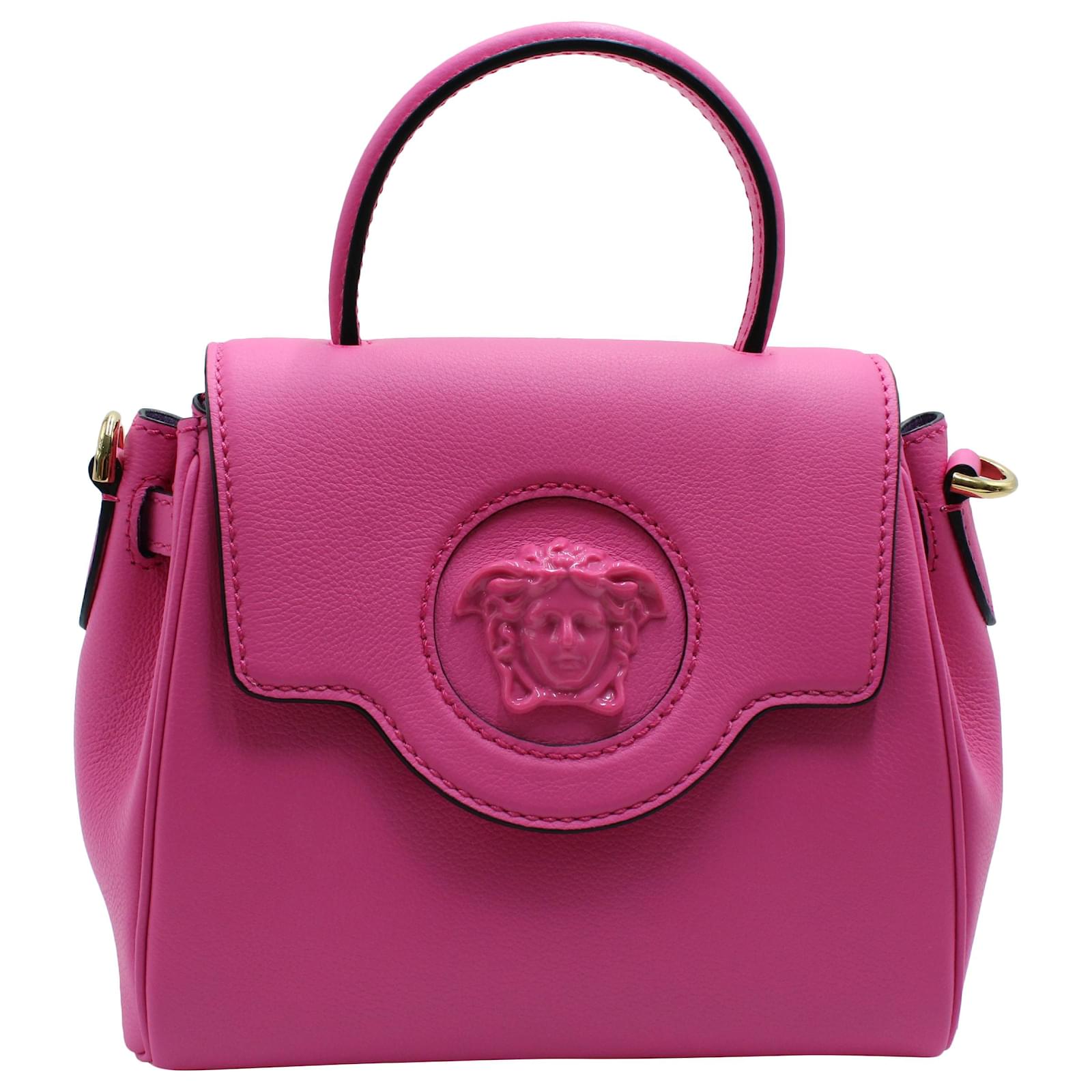 Borsa a mano Versace La Medusa Piccola in Pelle Rosa