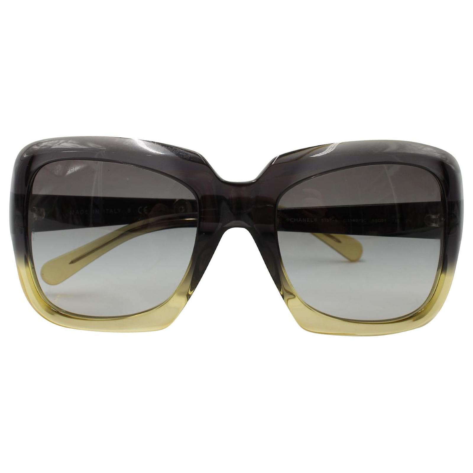 Chanel 5157 Square Gradient Sunglasses in Black Acetate Cellulose fibre  ref.571448 - Joli Closet