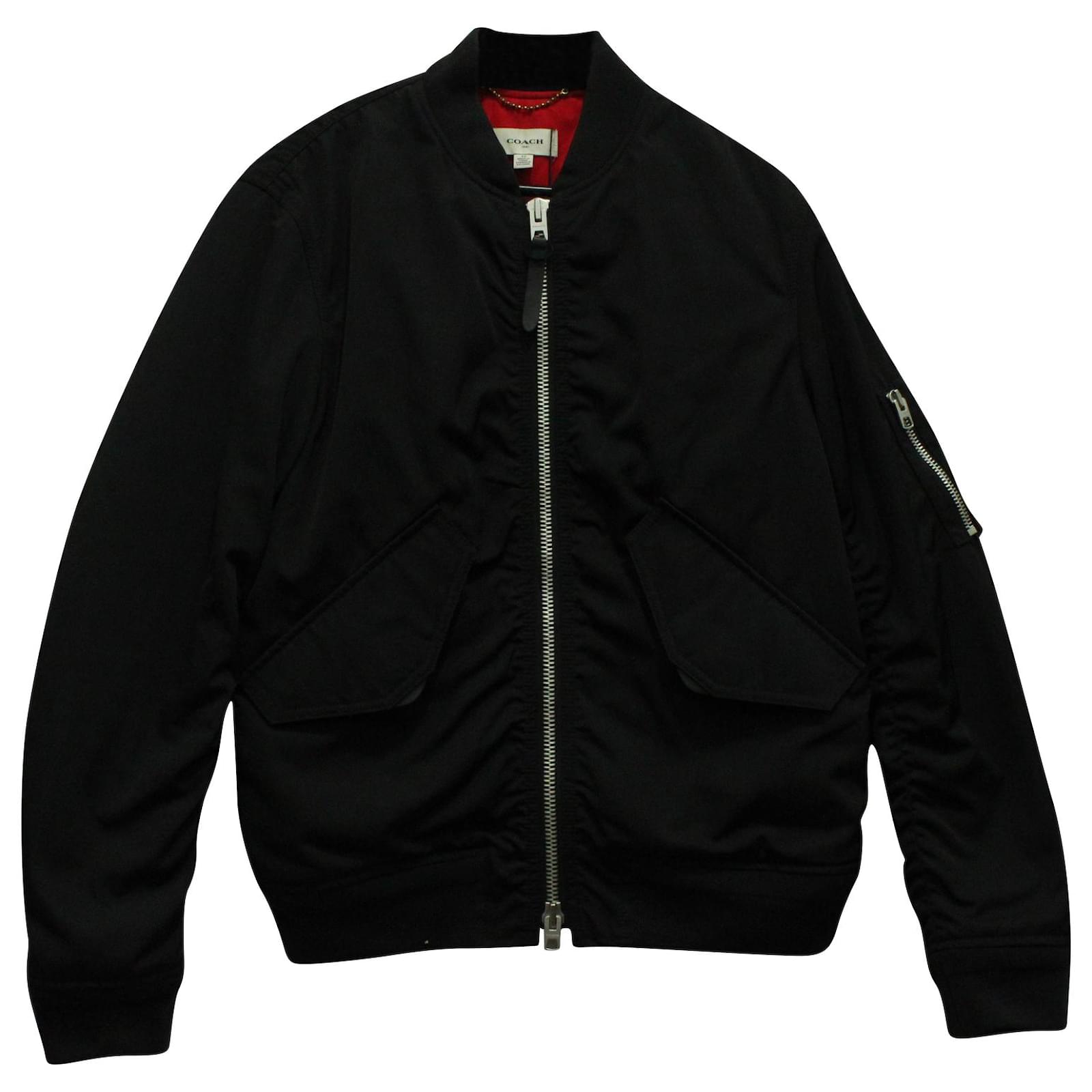 COACH Ma-1 Jacket in Black Nylon