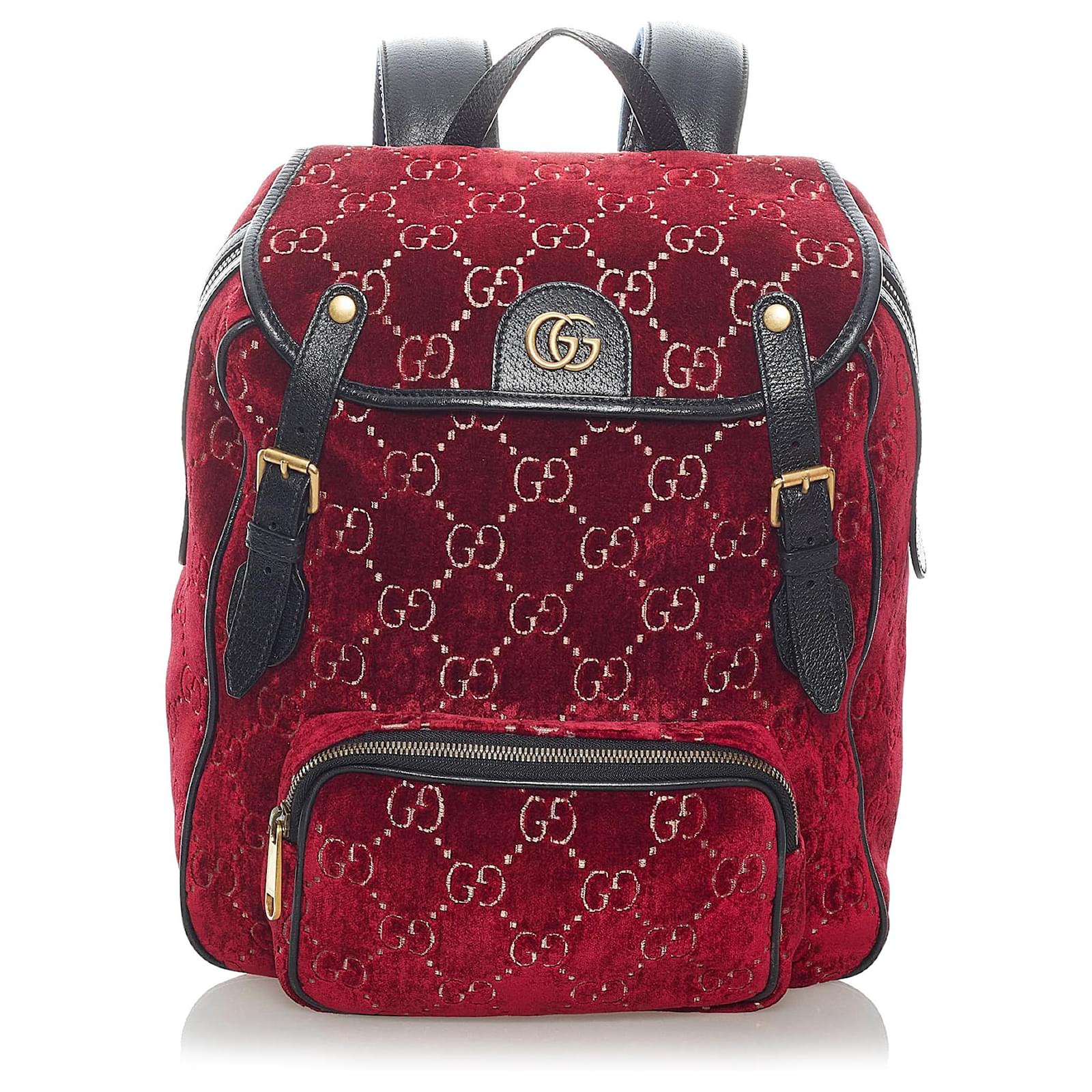 Small gg velvet online backpack