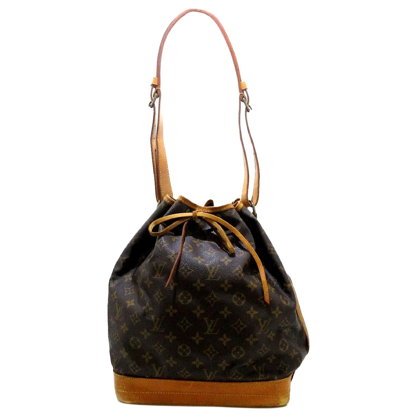 Louis Vuitton Brown Monogram Noe Leather Cloth ref.571885 - Joli Closet