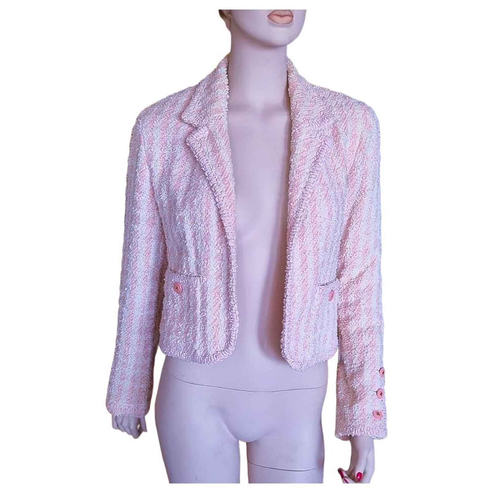 Chanel  Pink chanel, Vintage chanel, Chanel jacket