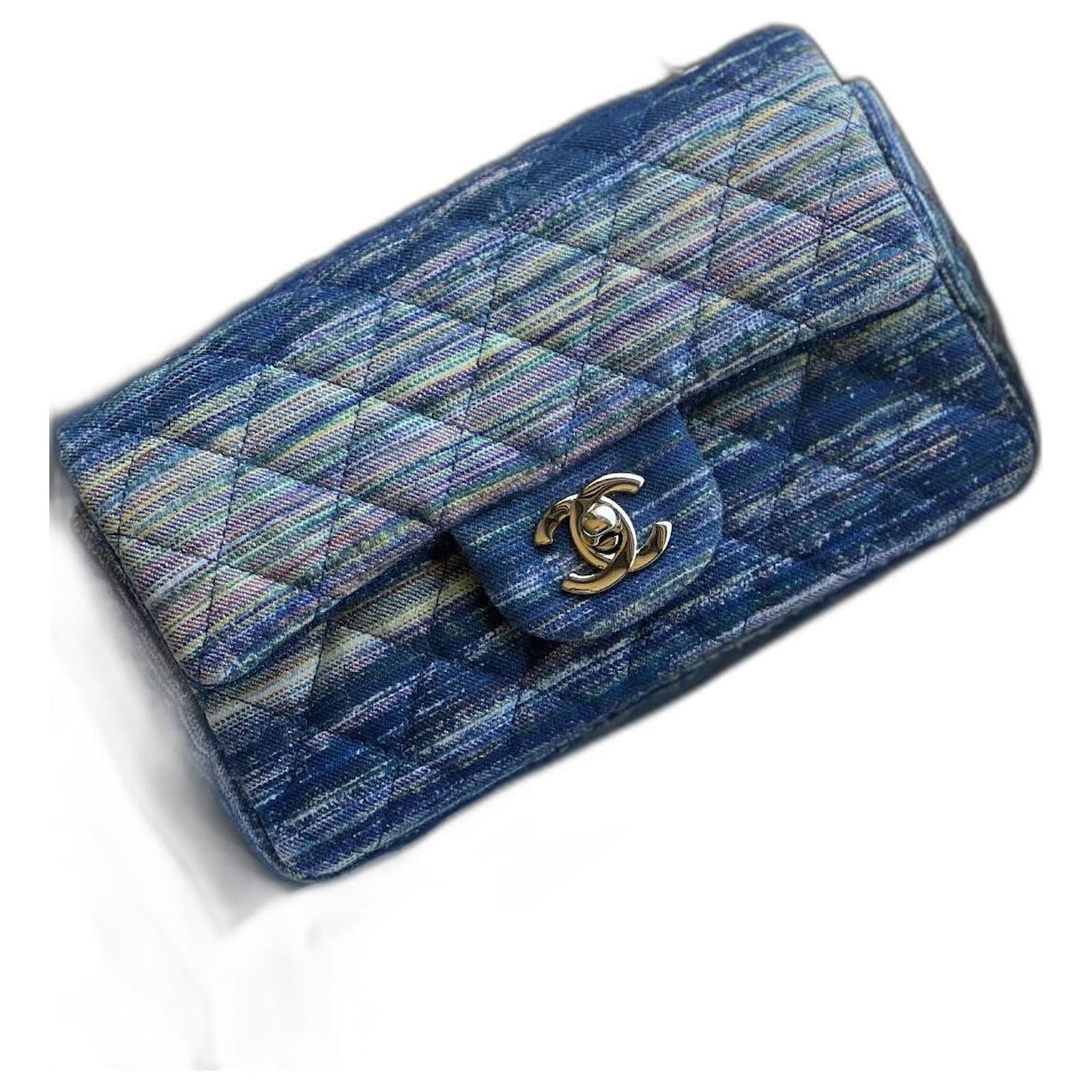 Chanel Mini Denim Bag Blue ref.572354 - Joli Closet