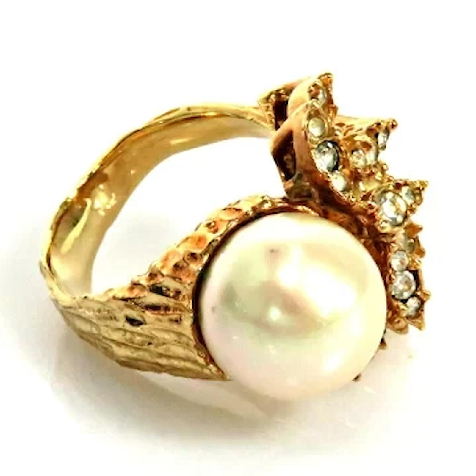 christian dior pearl ring