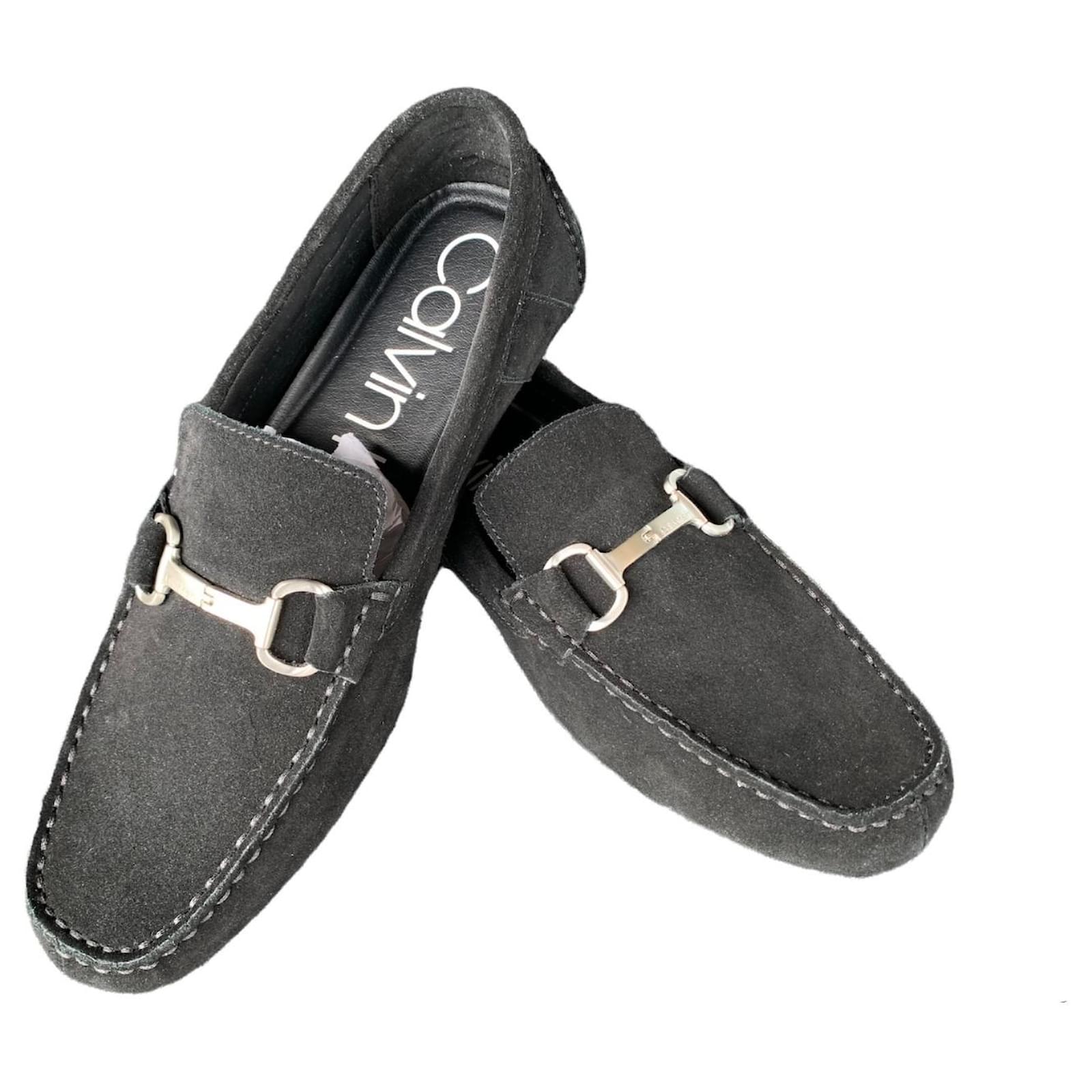 Burgerschap Indirect Overvloedig Calvin Klein Loafers Slip ons Black Suede ref.572738 - Joli Closet