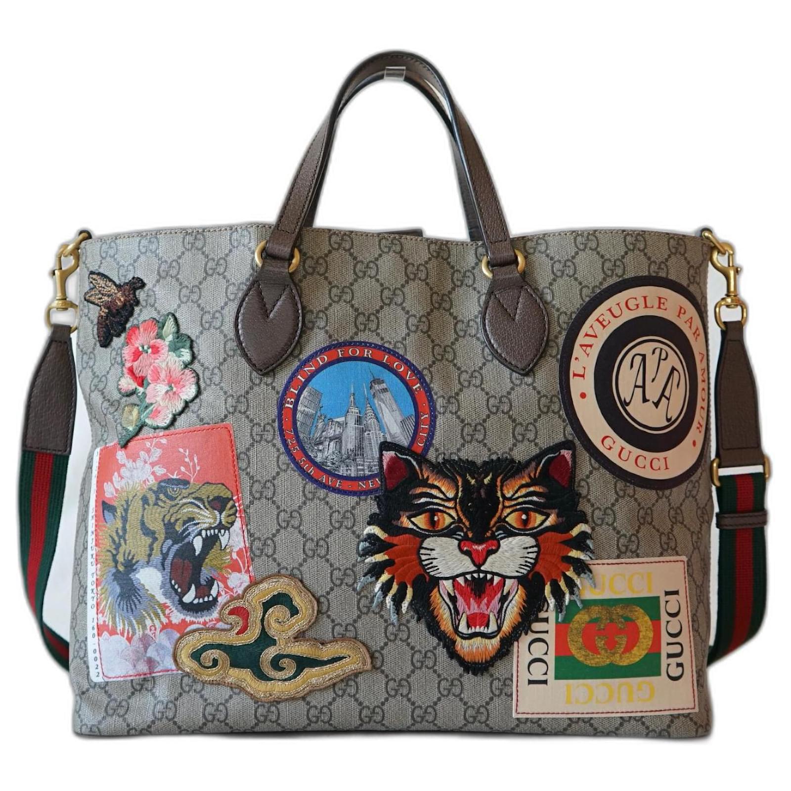 Gucci tote with patches on sale