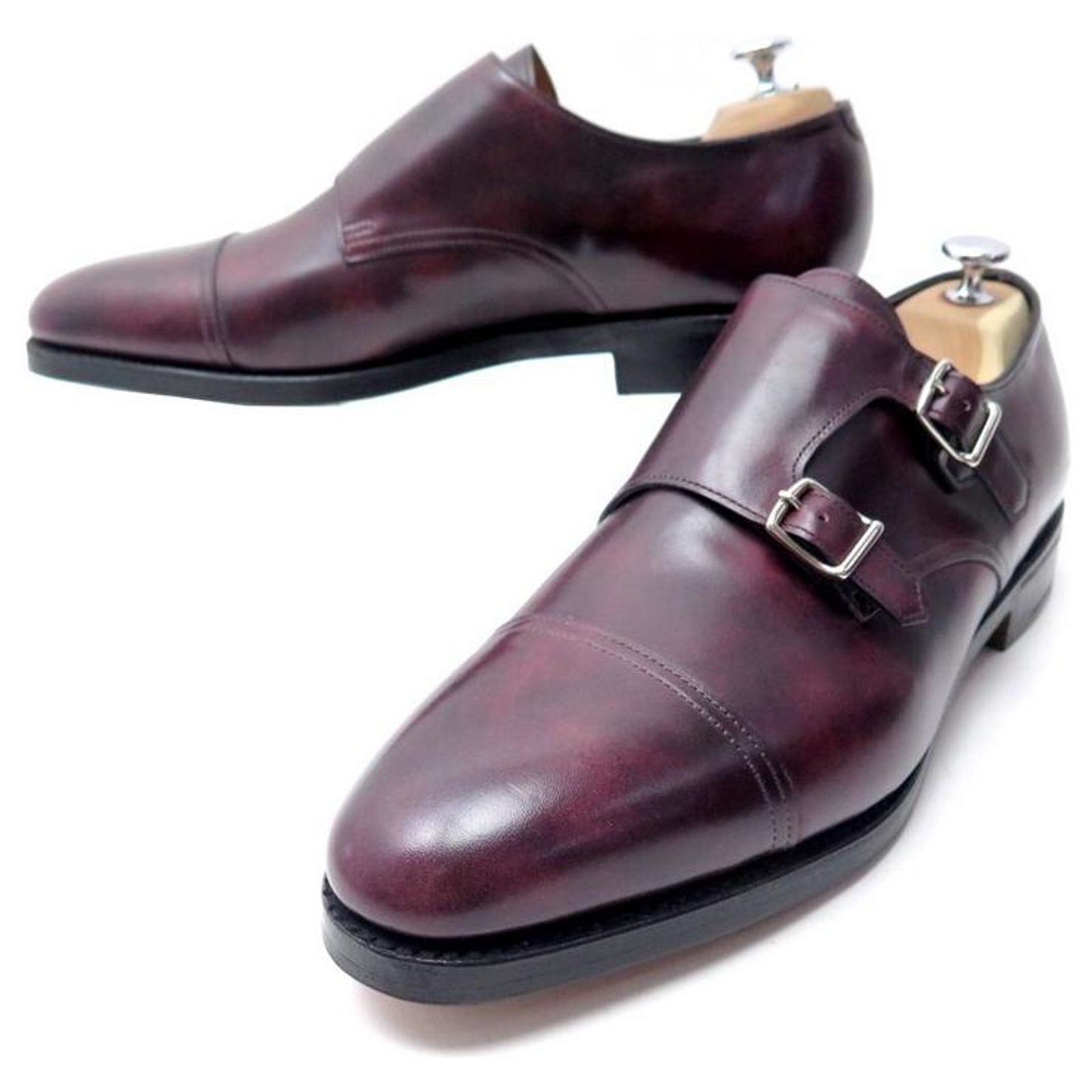 NEUF CHAUSSURES JOHN LOBB WILLIAM II BI BOUCLES 10E 44 EN CUIR 