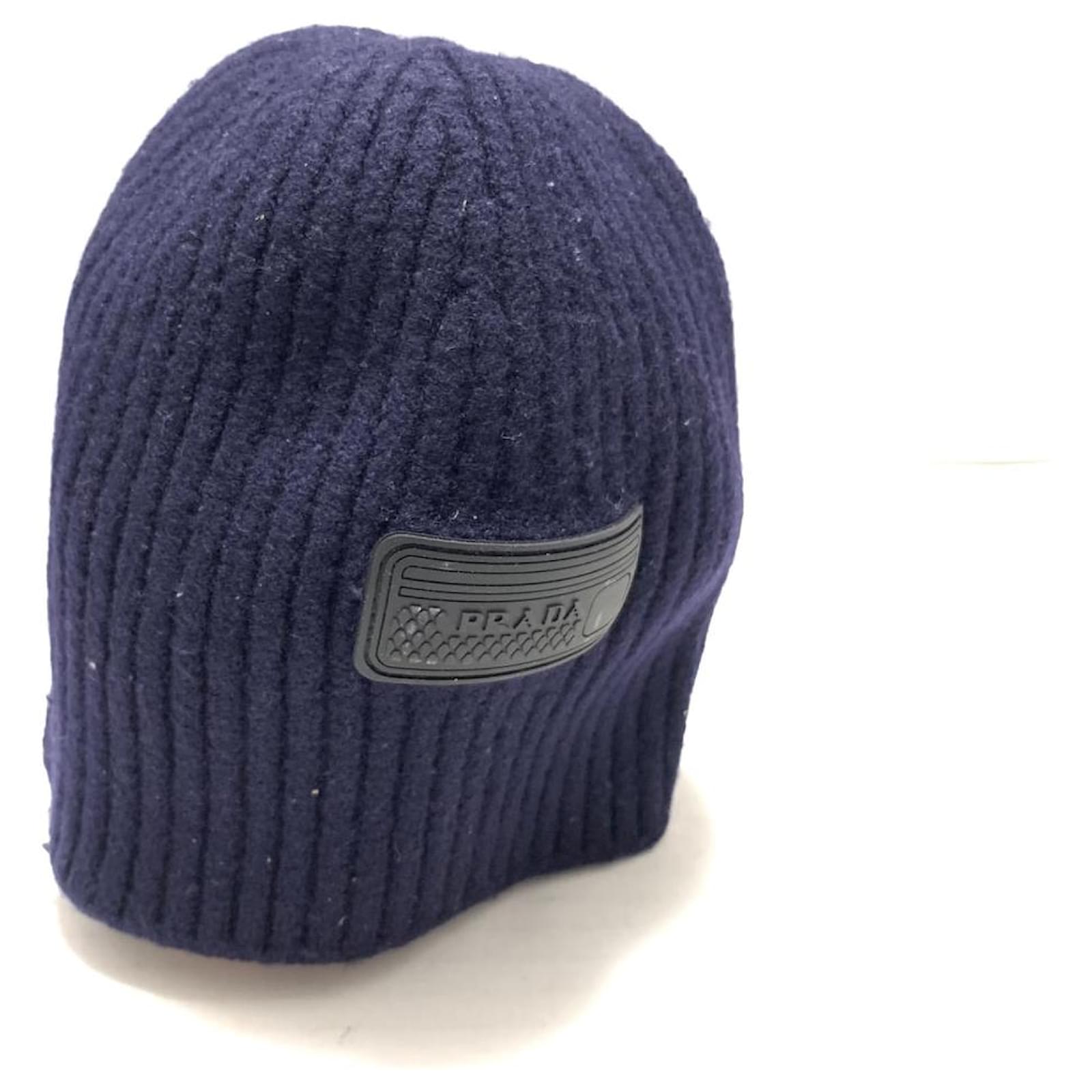 Prada Hat Navy blue Wool  - Joli Closet