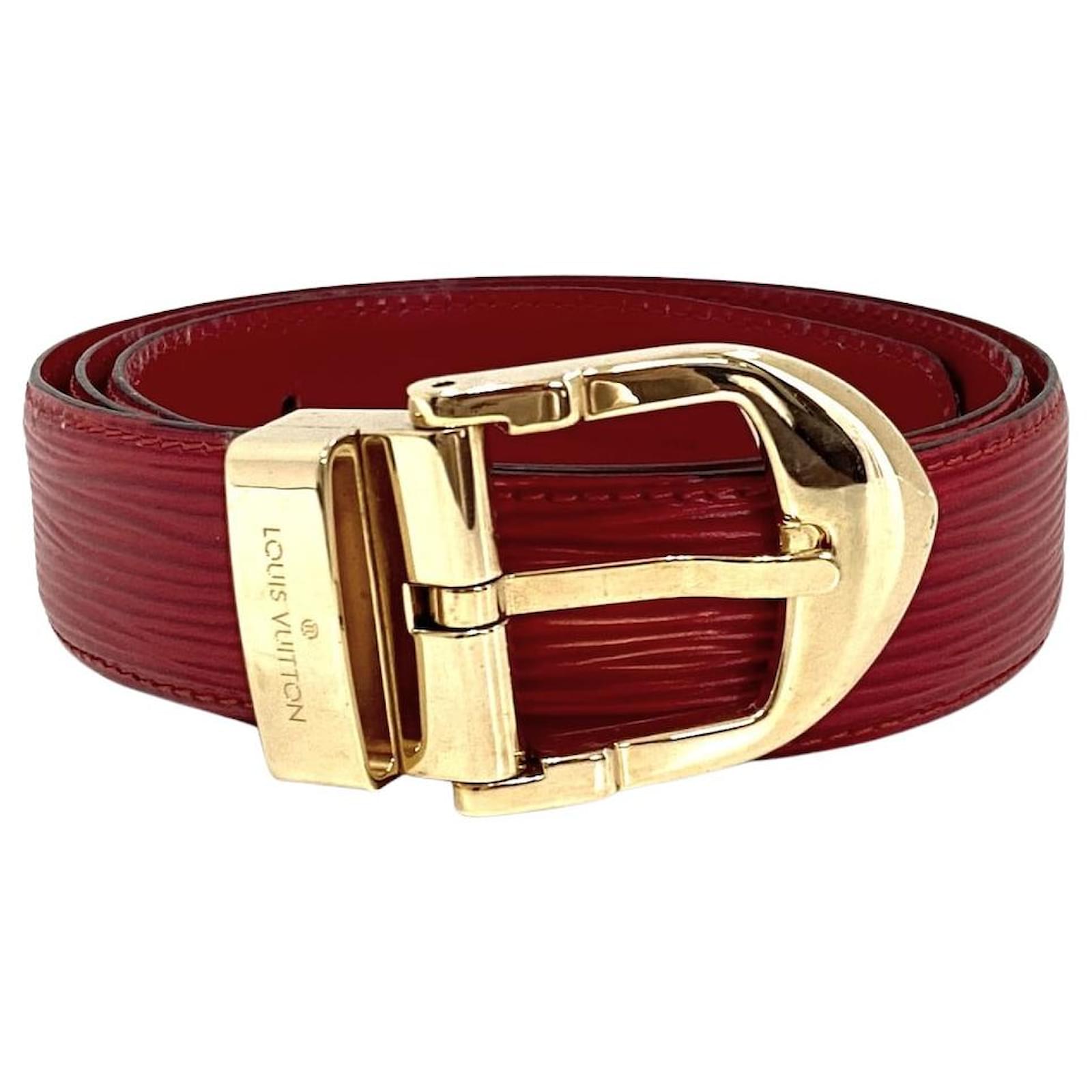 Louis Vuitton Belt Red Leather ref.574060 - Joli Closet