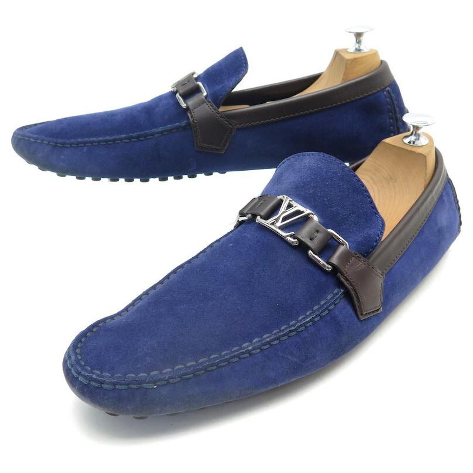 Louis Vuitton Shoe Navy Suede Loafer / Driving Shoe 38.5 / 8.5 – Mightychic