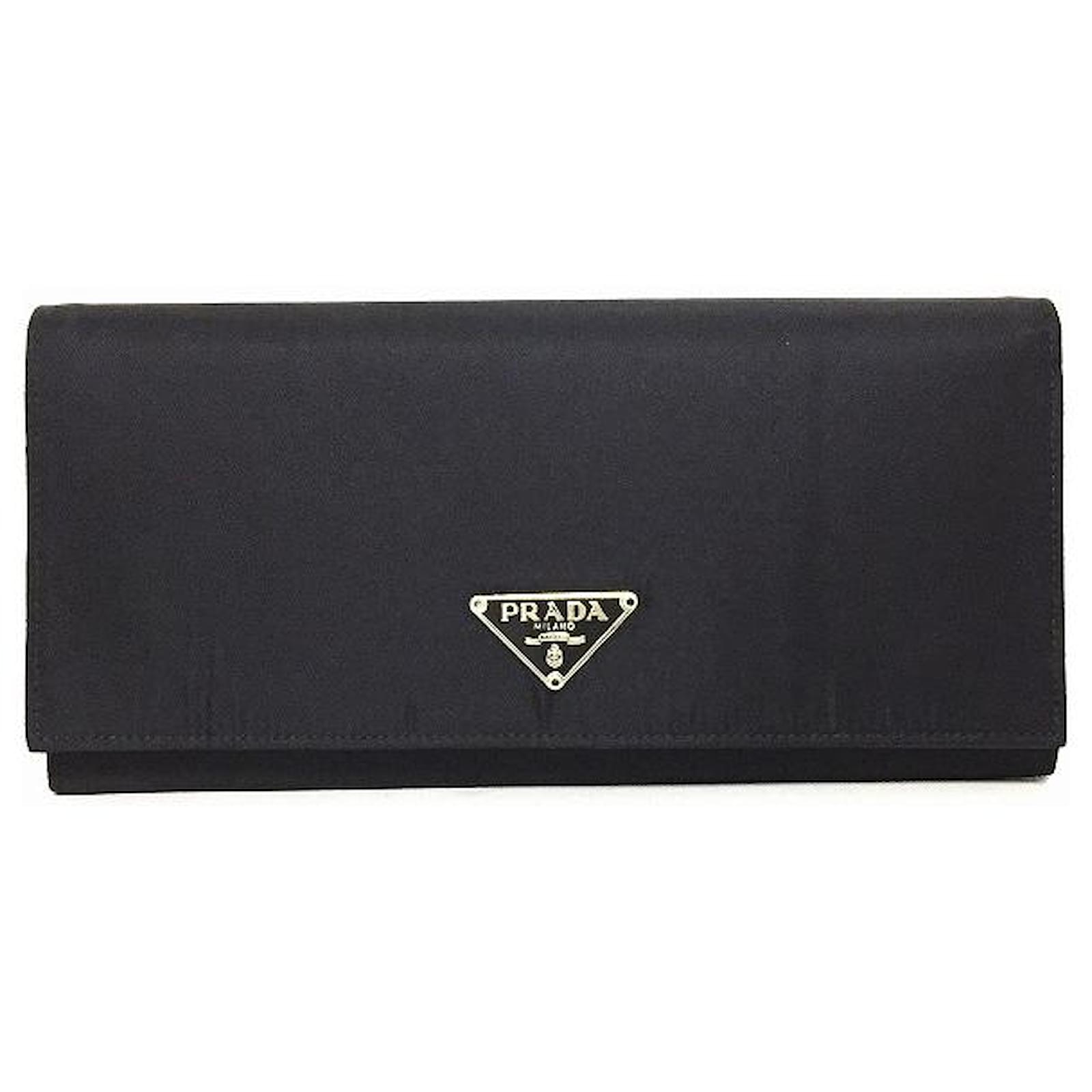 PRADA wallet Black Leather ref.574326 Joli Closet