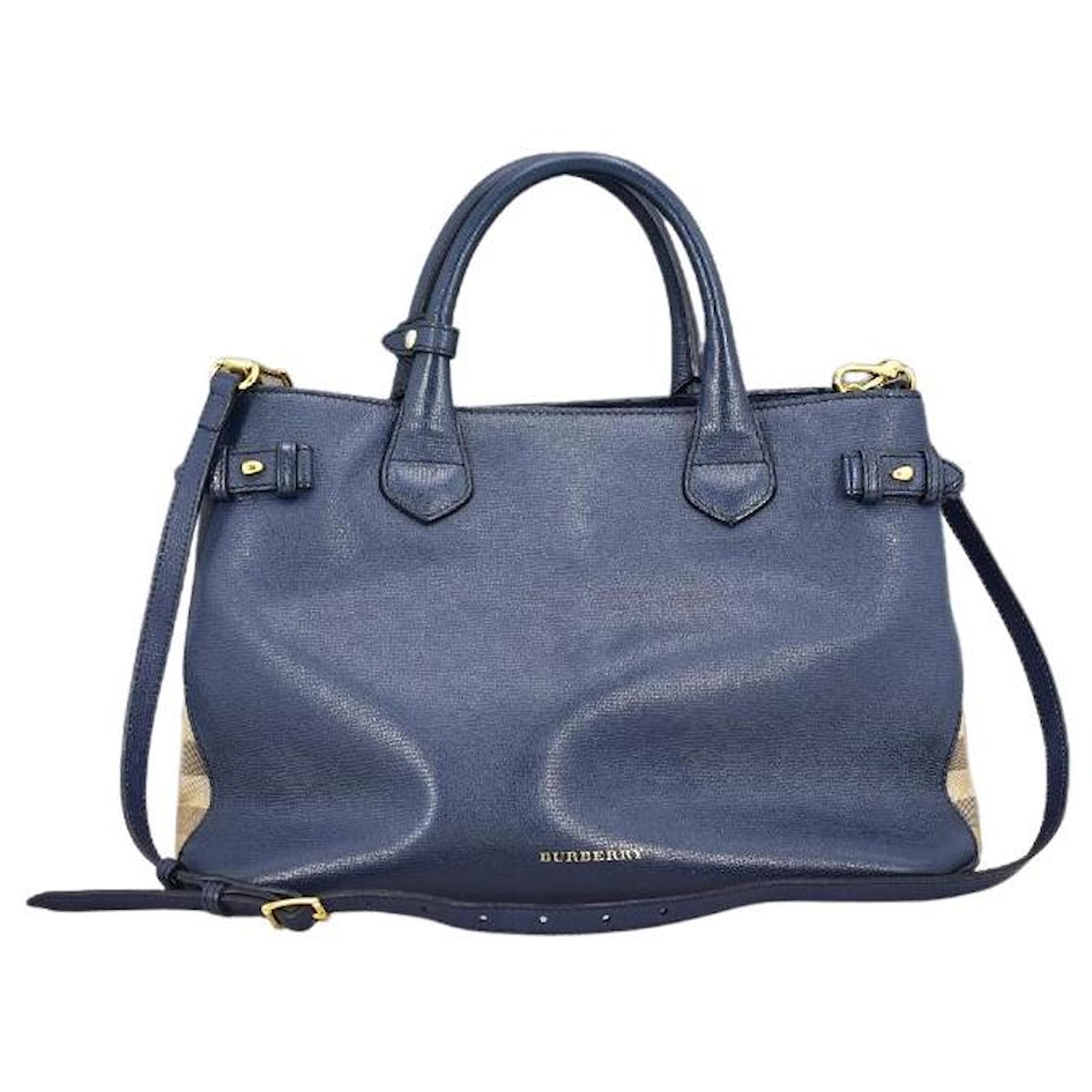 Burberry Medium Banner Bag in Blue