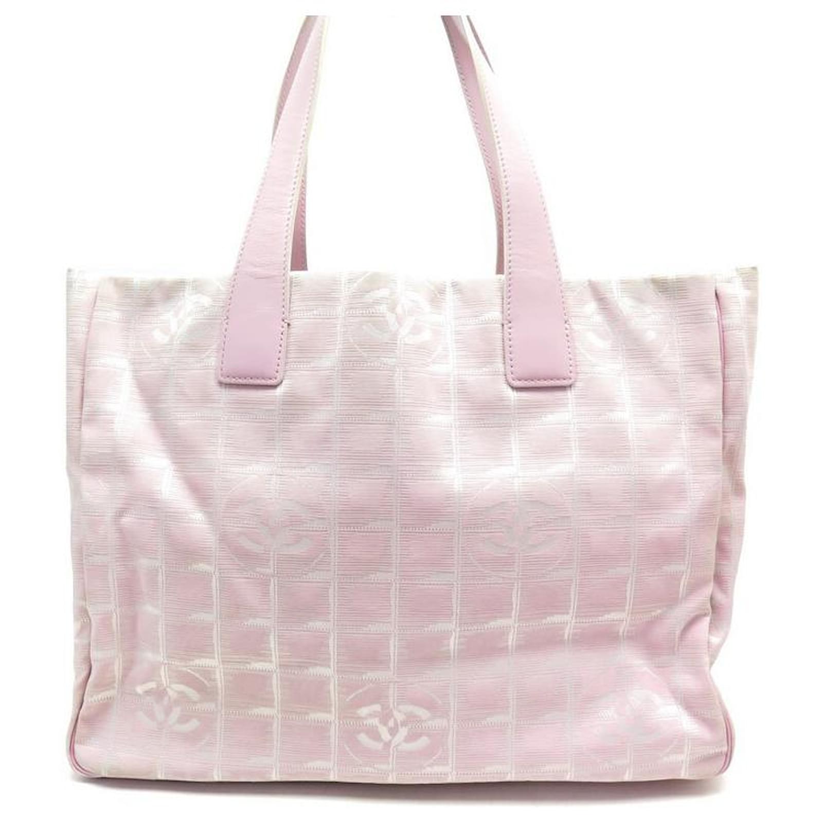 CHANEL CABAS HANDBAG 8 SHOPPING HOURS IN PINK CANVAS TOTE HAND BAG Cloth   - Joli Closet