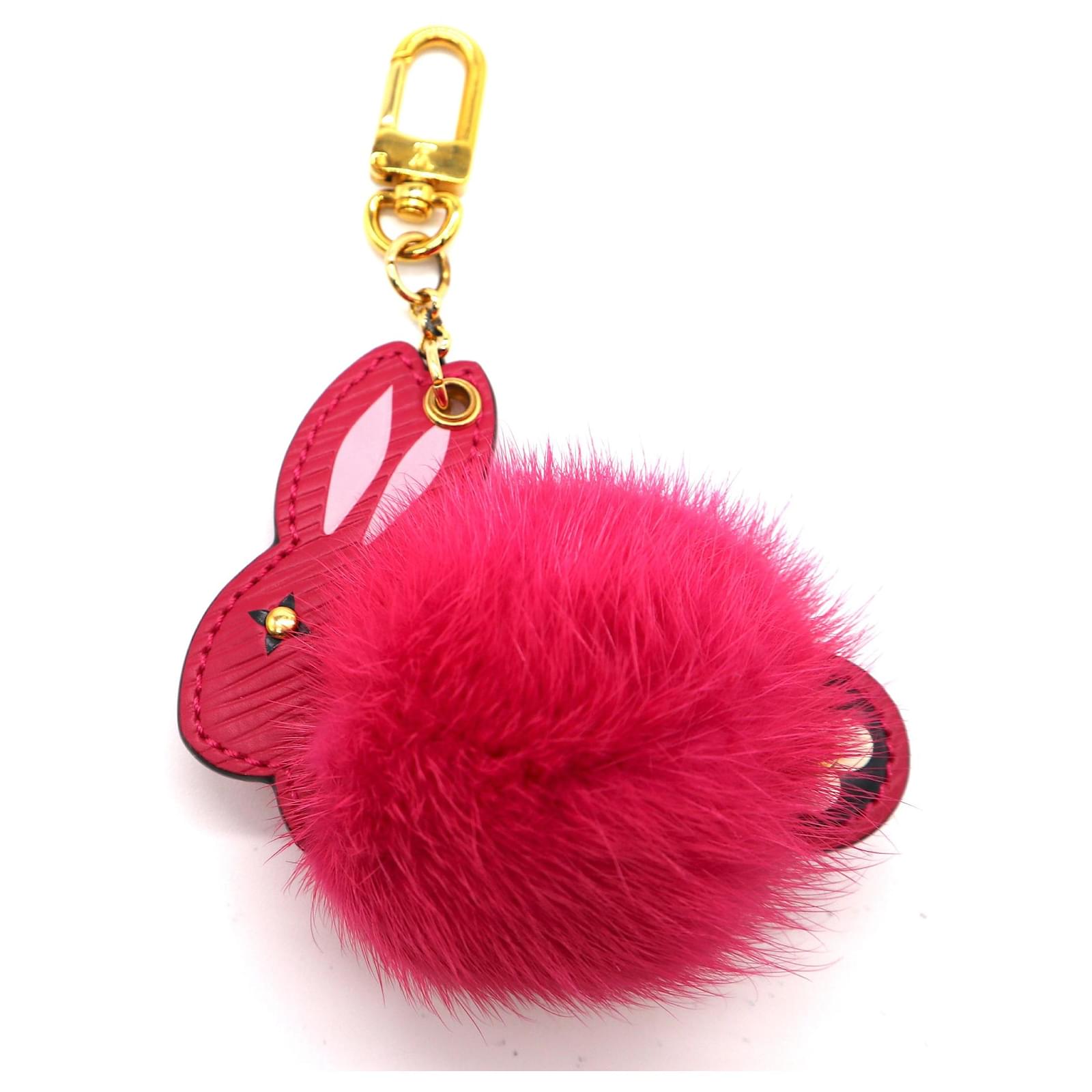 Louis Vuitton Rabbit Bag Charm Epi Leather and Fur Pink 1653832