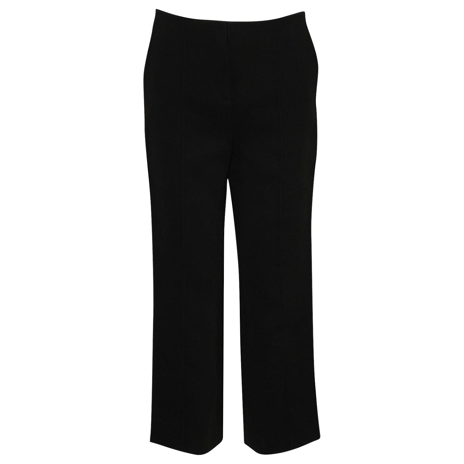 Diane Von Furstenberg Contrast Side Stripe Trousers in Black Triacetate ...