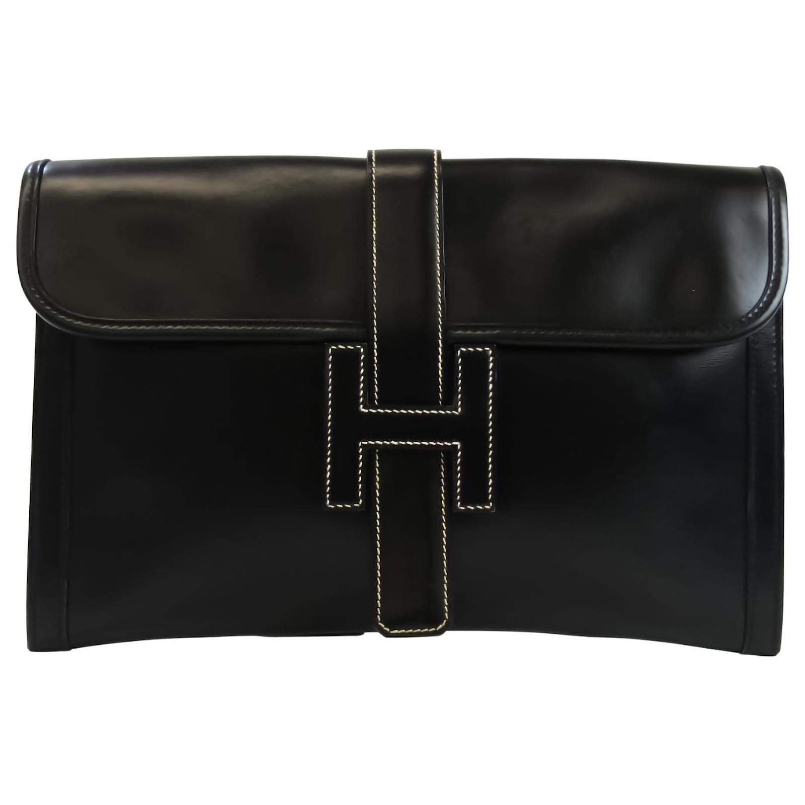 Hermès Hermes Jige Black Leather ref.575621 - Joli Closet