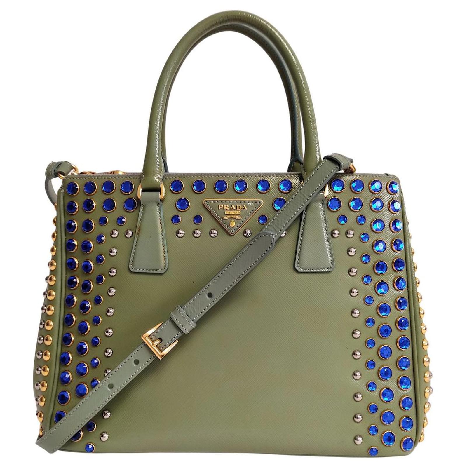 Prada bag 2Way Saffiano Lux Lago Paint Green Patent leather ref.575625 -  Joli Closet