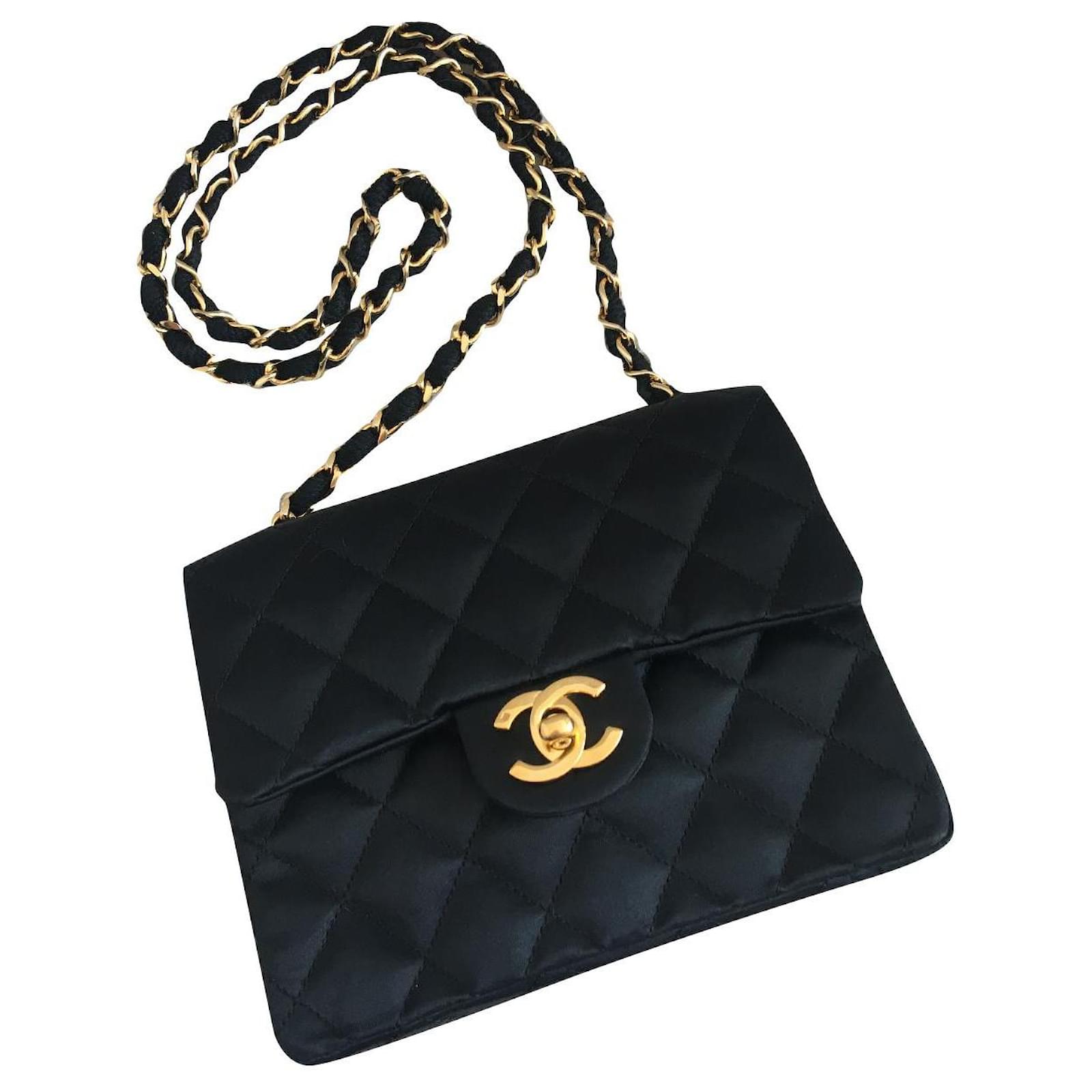 Chanel Vintage Classic Black Mini Timeless Crossbody Bag 