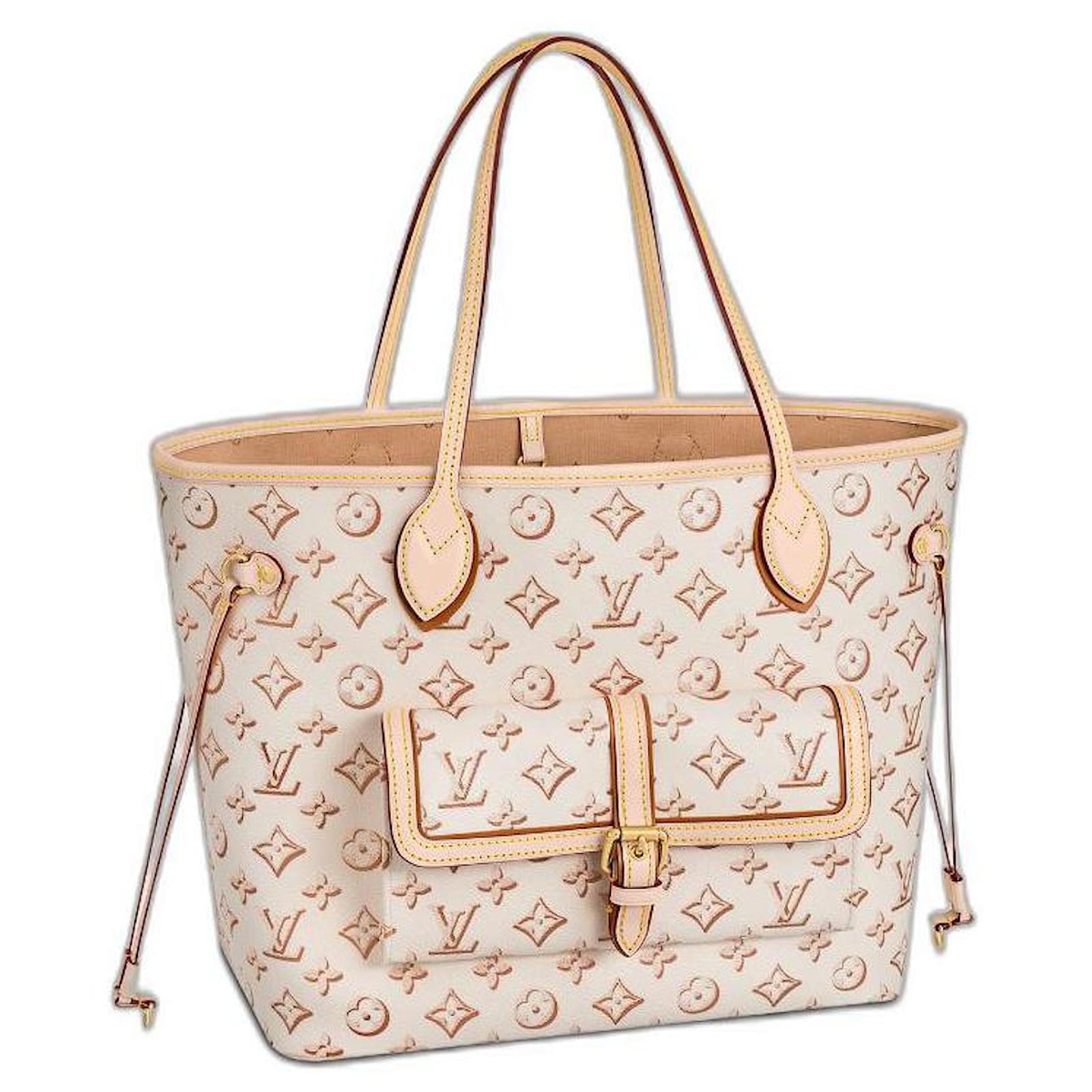 louis vuitton neverfull white pink inside