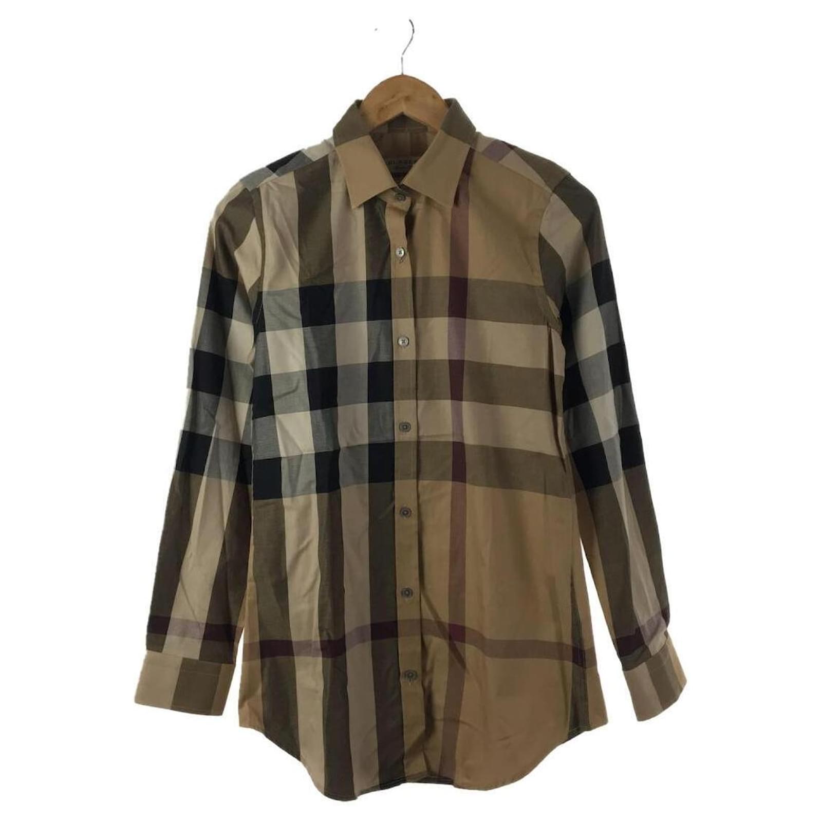 BURBERRY LONDON Blusa de manga larga / M / algodón / CML / cuadros   - Joli Closet