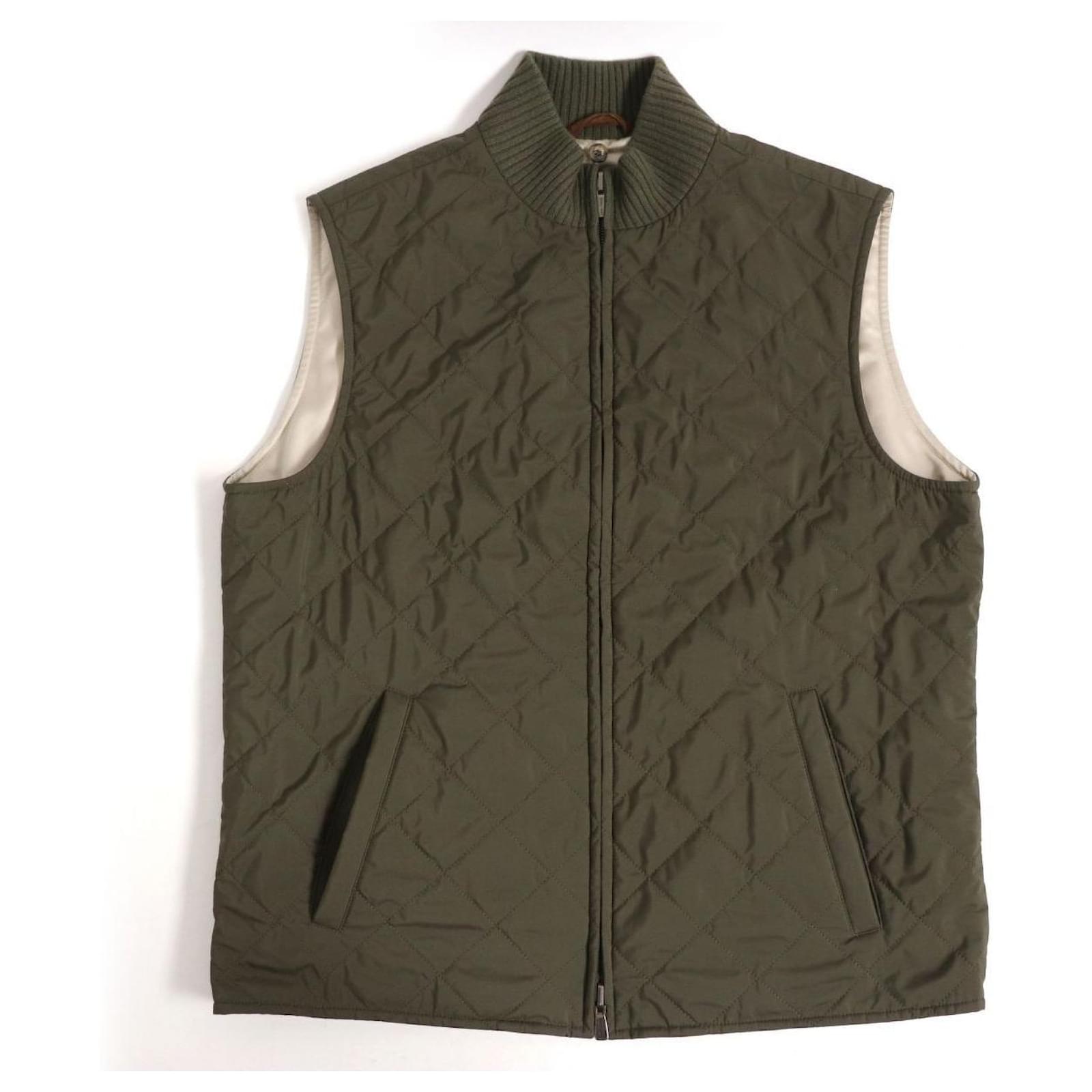 Loro Piana STORMSYSTEM 100% cashmere collar WZIP quilting vest