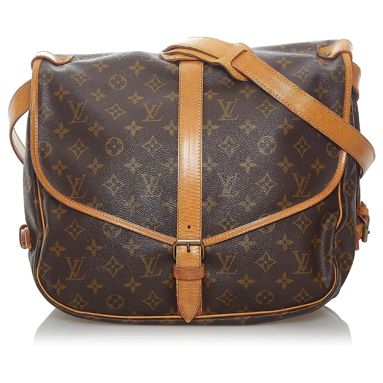 LOUIS VUITTON AuthenticMonogram Saumur 35 Handbag