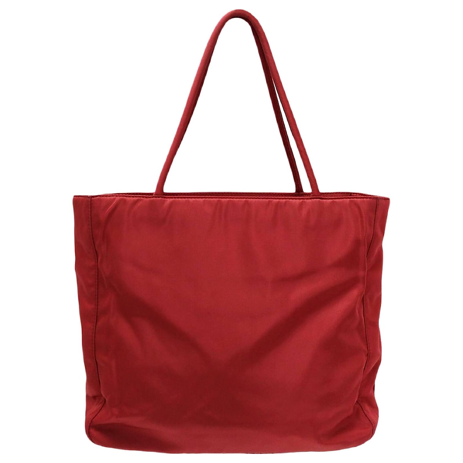 Red Prada Tessuto Tote Bag