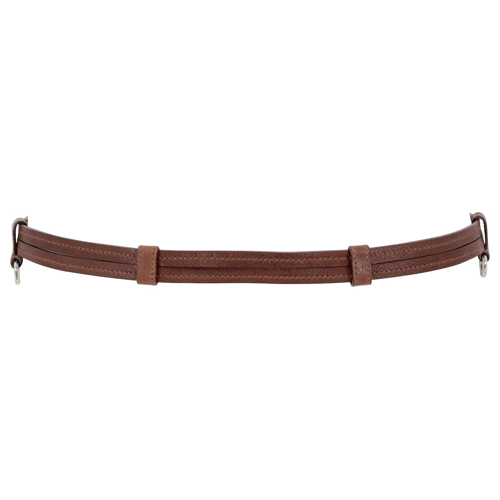 Miu Miu tied belt with flowers in brown leather ref.578128