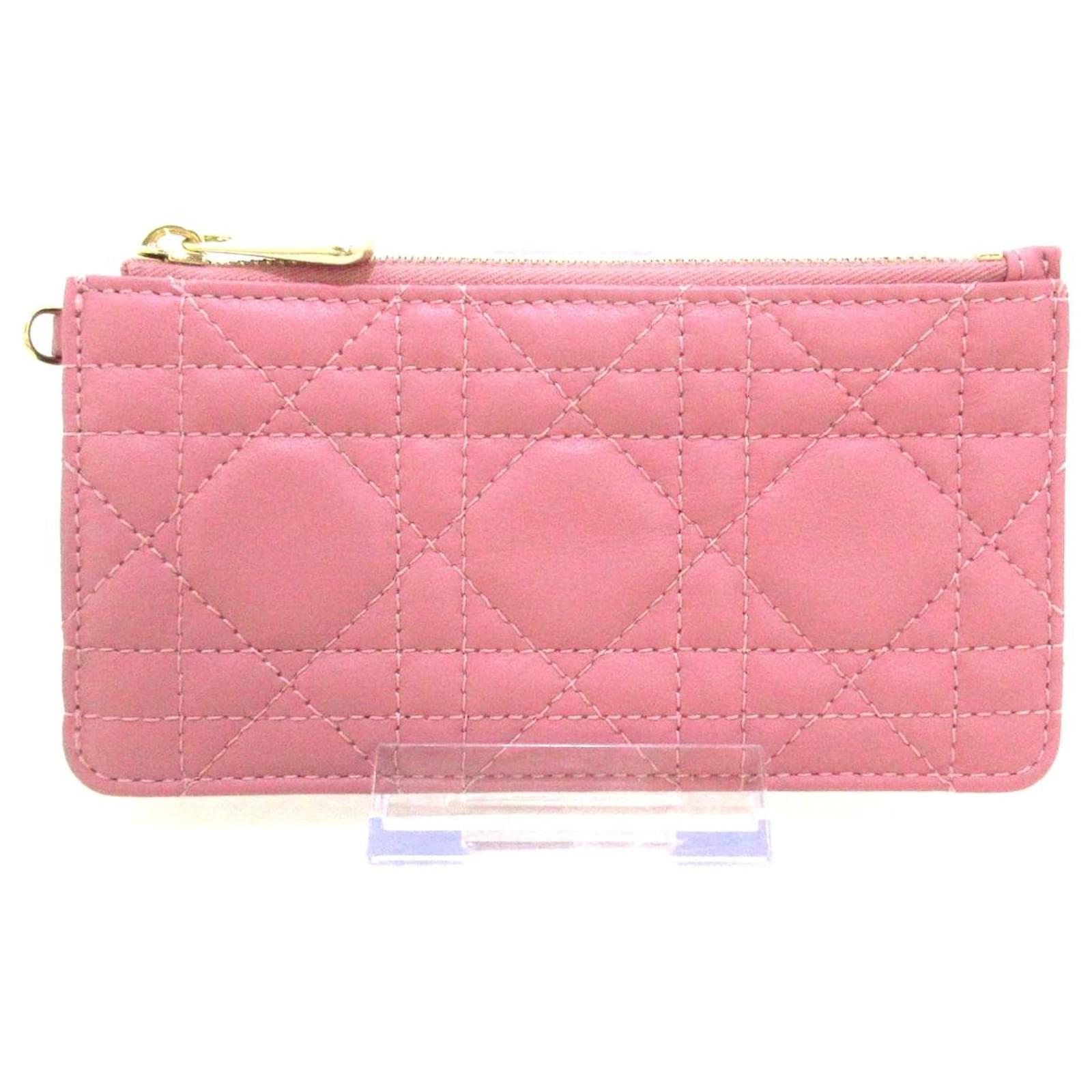Dior wallet Pink Leather ref.578751 Joli Closet