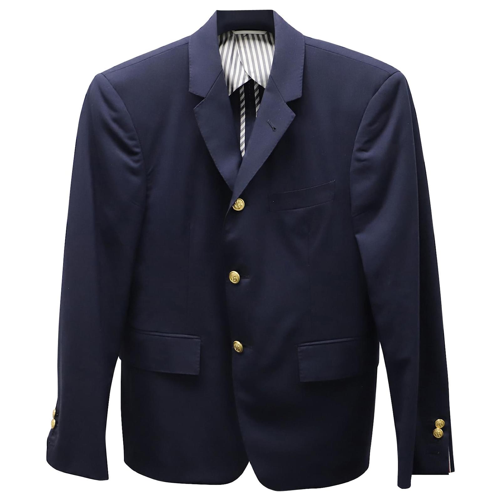 Chaqueta americana clásica Thom Browne en lana azul marino ref