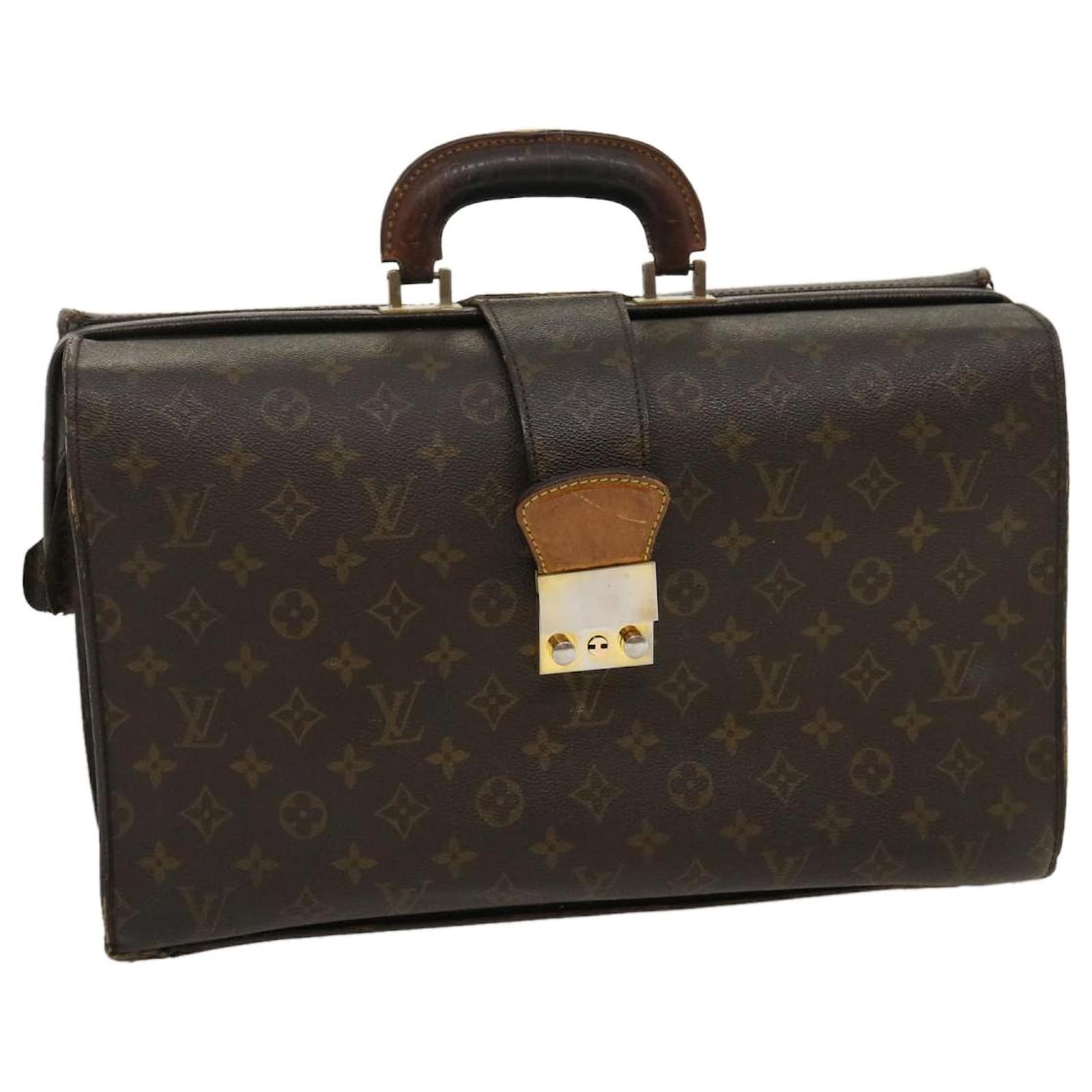 LOUIS VUITTON Monogram Serviette Fermoir Business Bag Vintage M53305 auth  46064 Cloth ref.972833 - Joli Closet