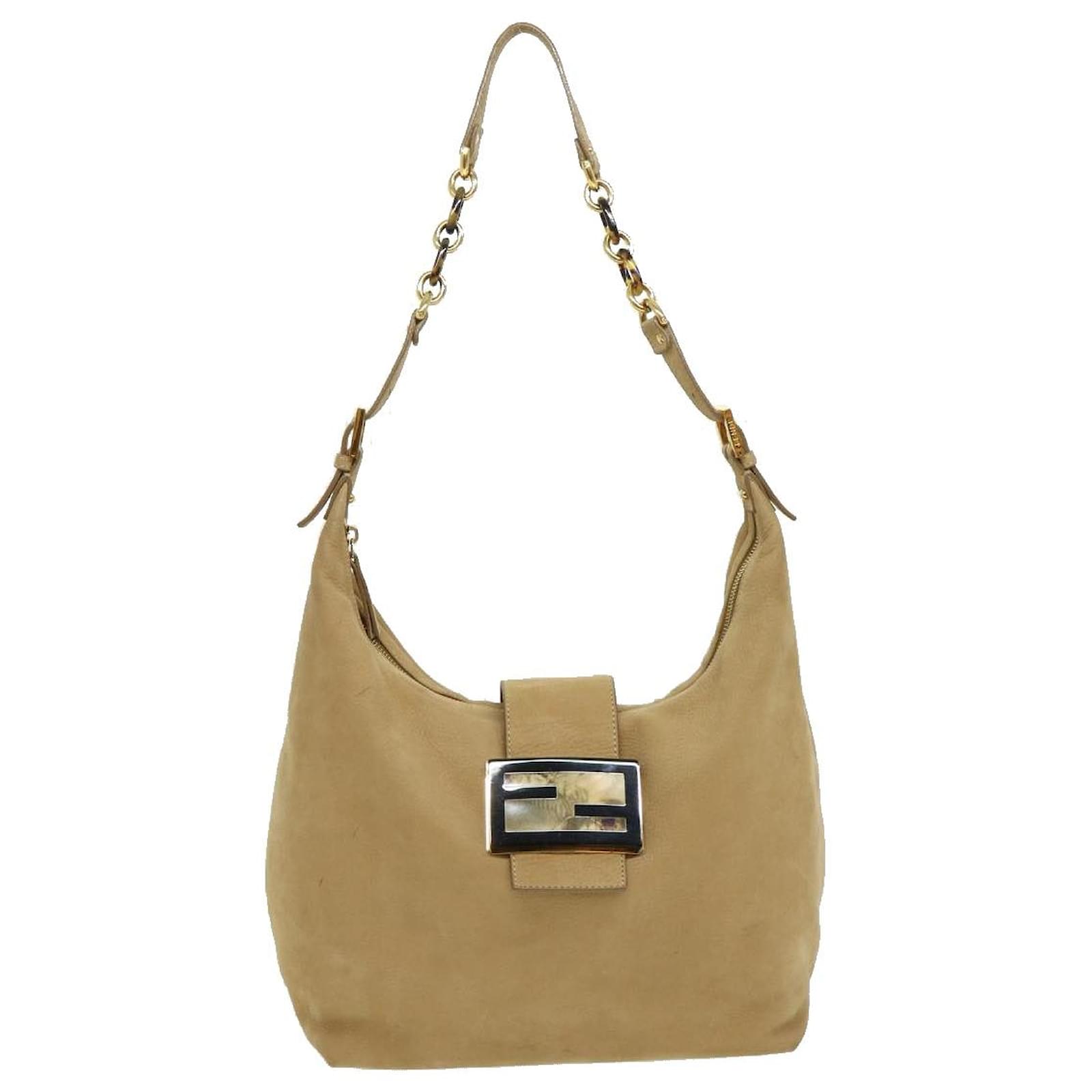 Fendi Shoulder Bag Beige Leather ref.580156 Joli Closet