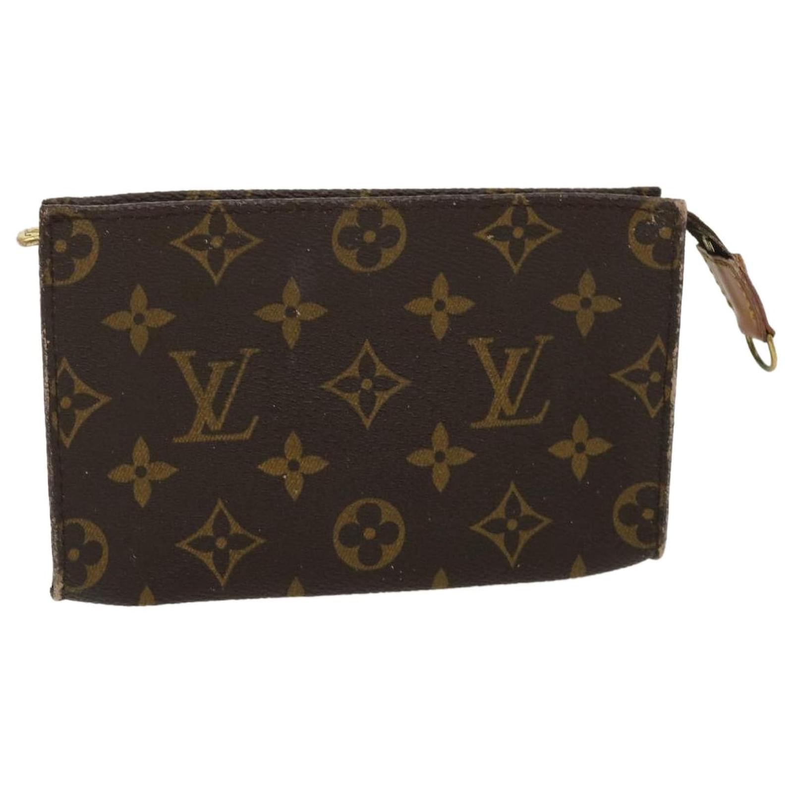 Louis-Vuitton Bucket Bag pm with Zipper Pouch and Dust Bag Leather Monogram