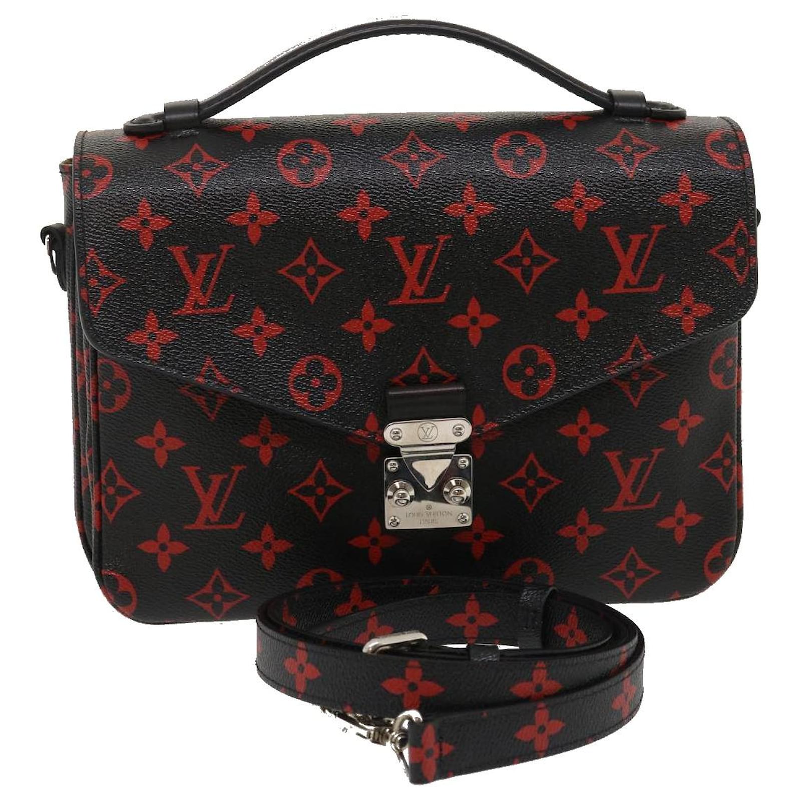 louis vuitton black and red purse
